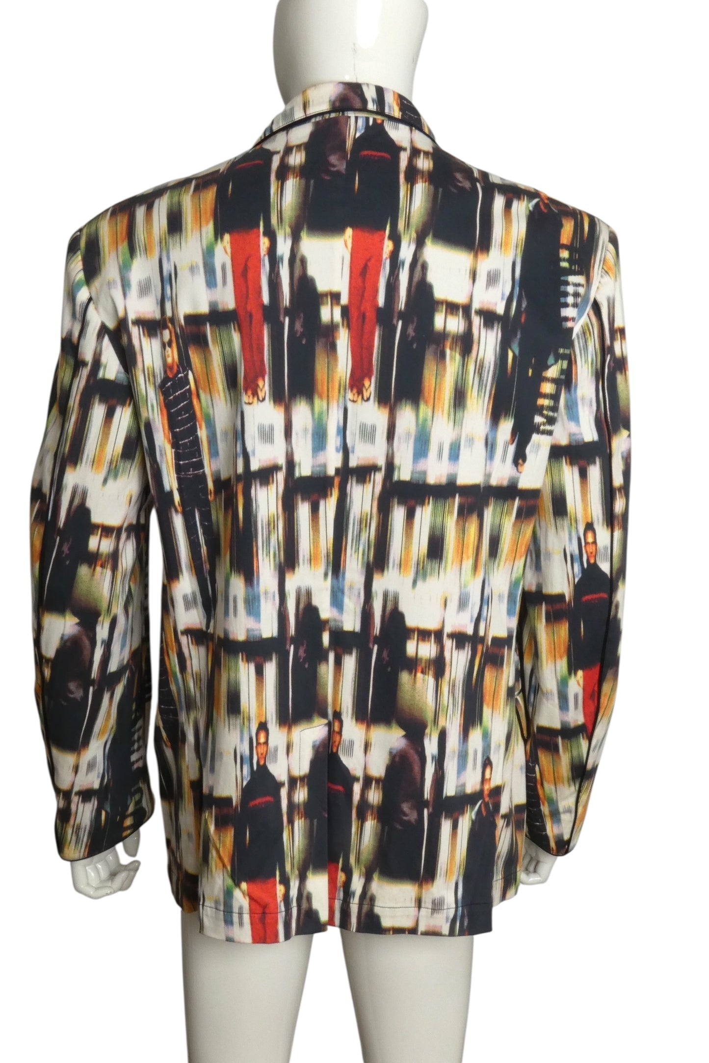 MOSCHINO JEANS- NWT Multi Color Printed Cotton Blazer, Size 2XL