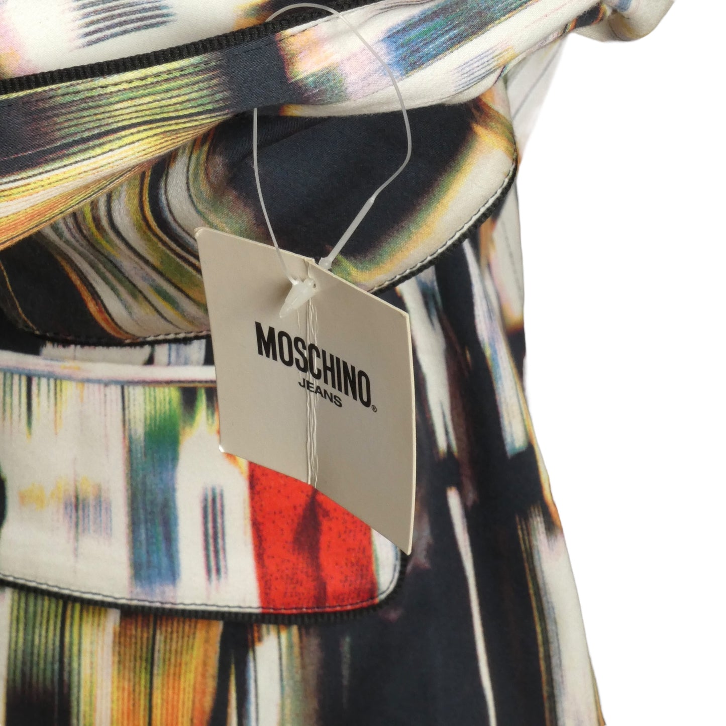 MOSCHINO JEANS- NWT Multi Color Printed Cotton Blazer, Size 2XL