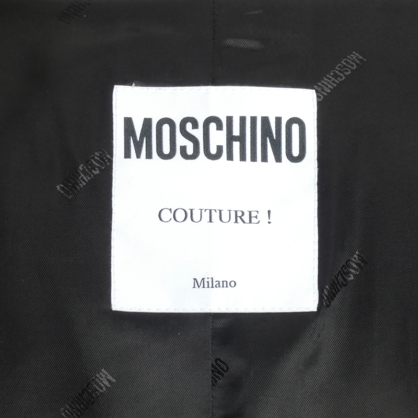 MOSCHINO COUTURE- 2018 Black Pinstripe Long Vest, Size XS