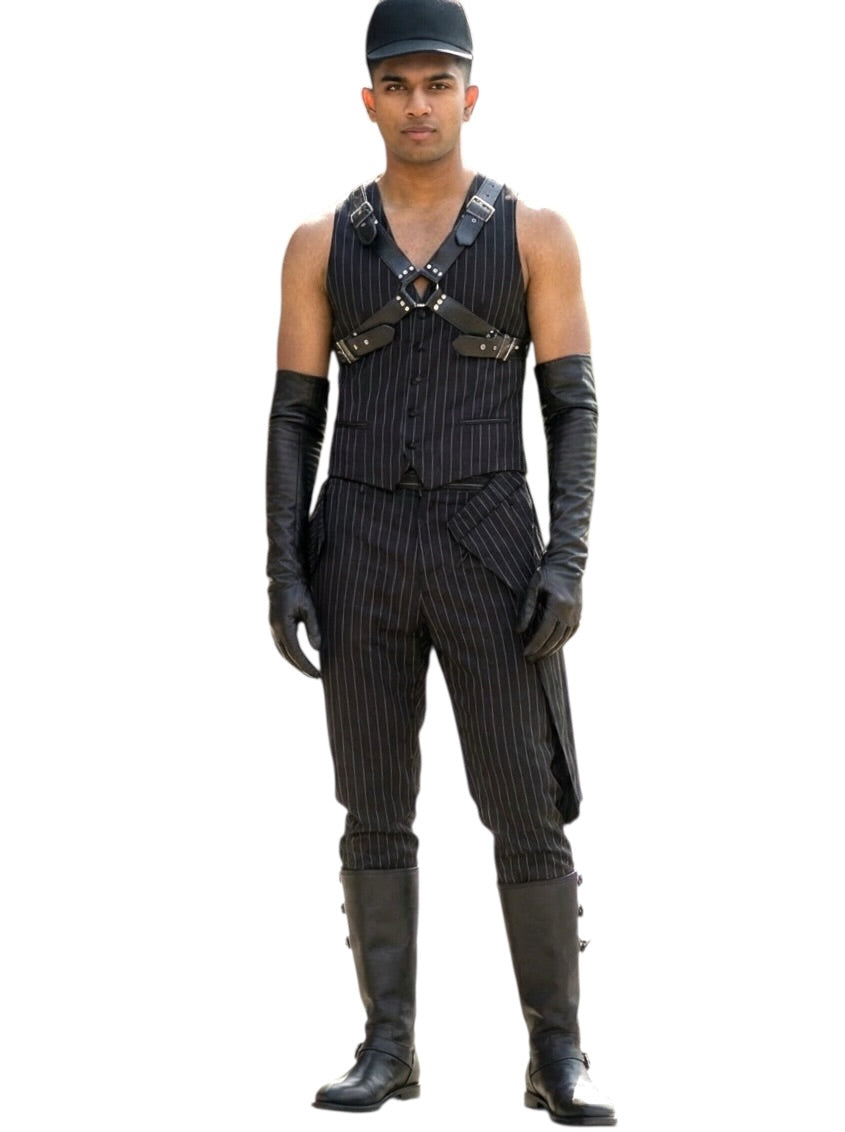 2018 Pinstripe Long Vest, Size XS