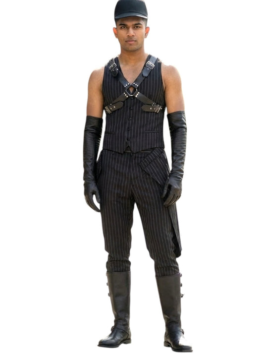 2018 Pinstripe Long Vest, Size XS