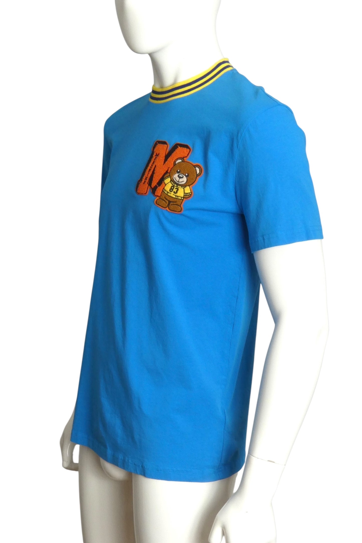 MOSCHINO COUTURE- 2022 Blue Letterman T-Shirt, Size Medium