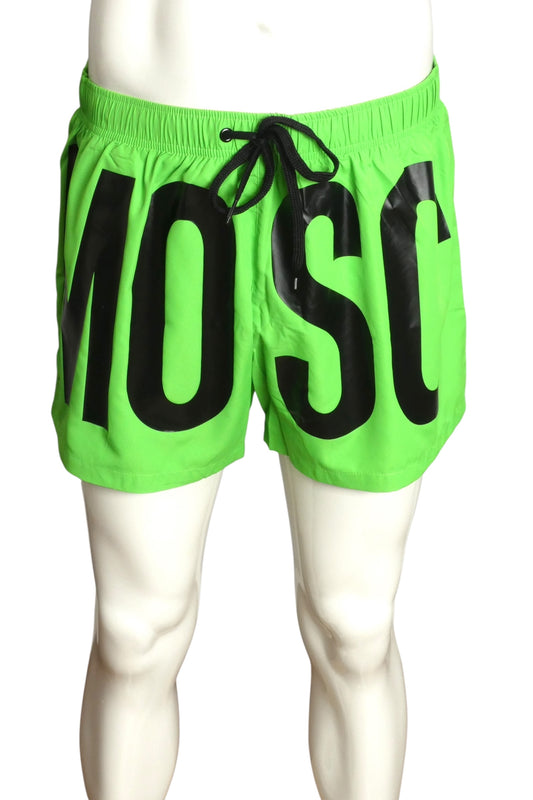 MOSCHINO SWIM- NWT Green Fluorescent Swim Trunks, Size Large