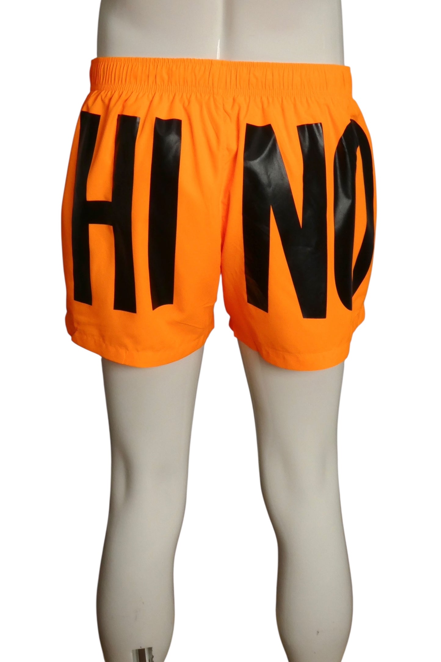 MOSCHINO SWIM- NWT Orange Fluorescent Swim Trunks, Size Medium