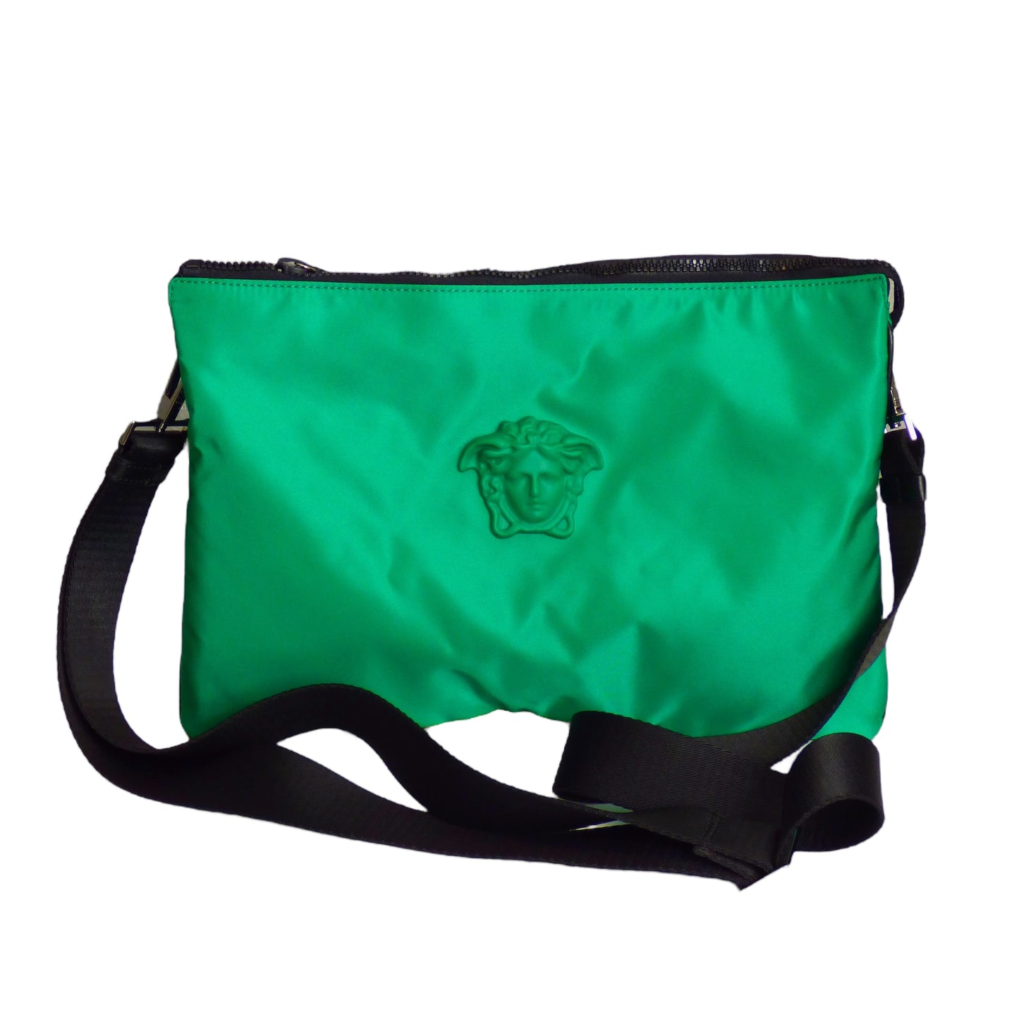 VERSACE- NWT 2022 Green Nylon Messenger Bag