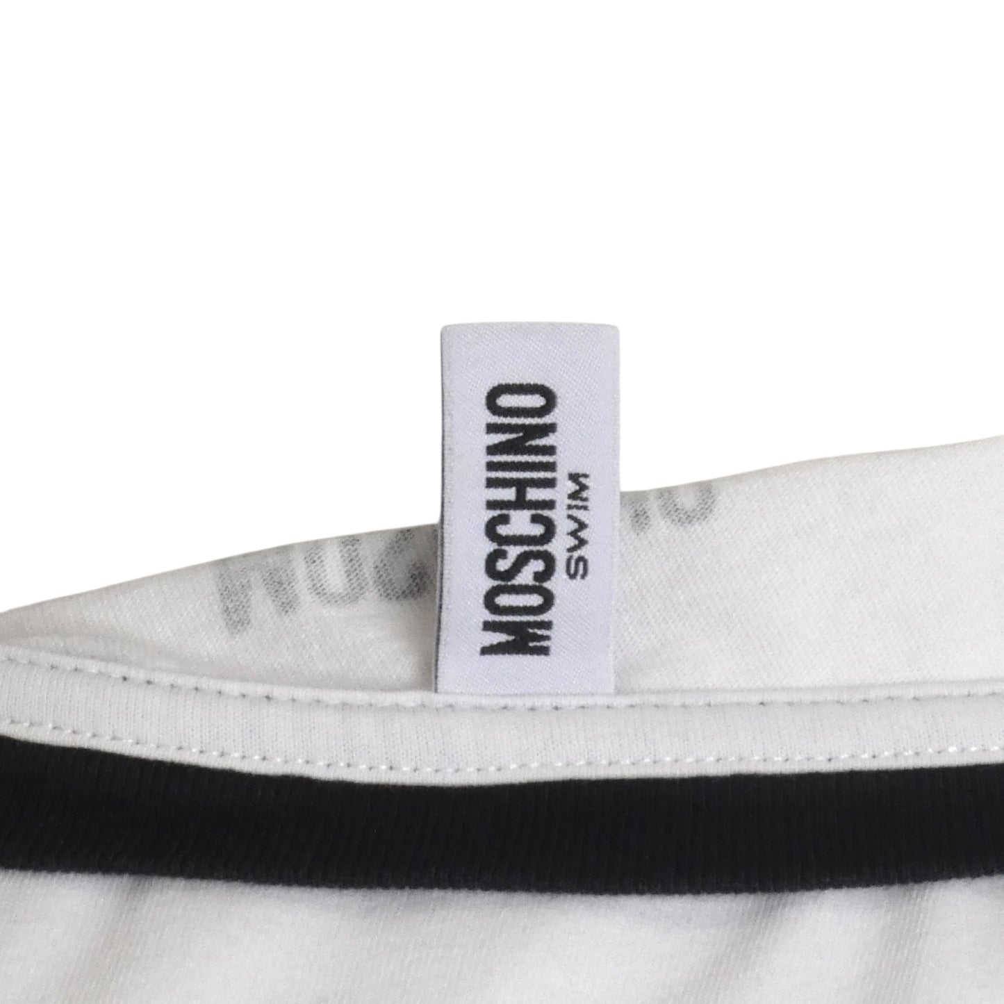 MOSCHINO SWIM- "To Beach or Not To Beach" T-Shirt, Size Medium