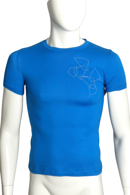 RAF SIMONS- Blue 2009 Reflection Graphic Print T-Shirt, Size XS