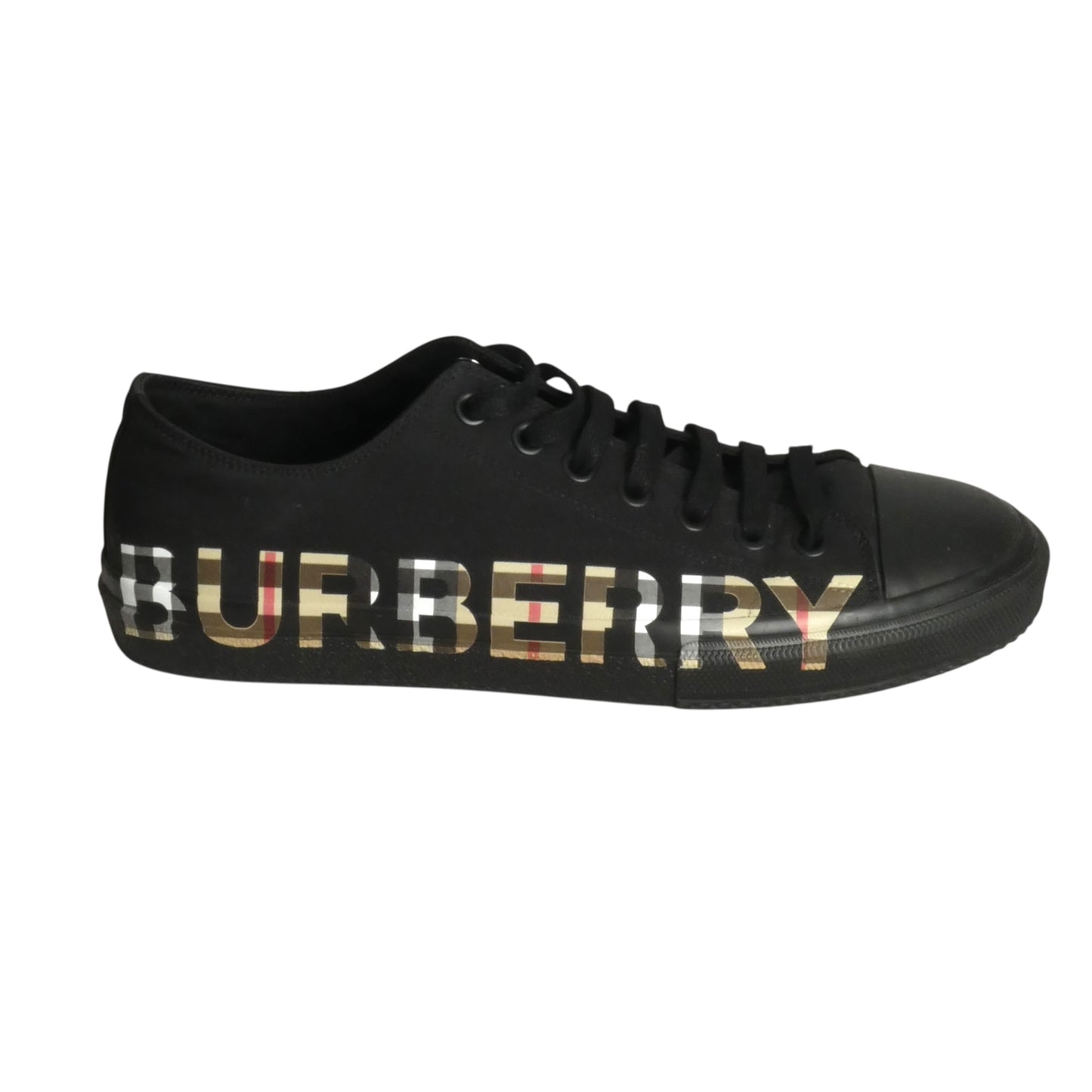 BURBERRY-2021 Black Canvas Sneakers, Size 44