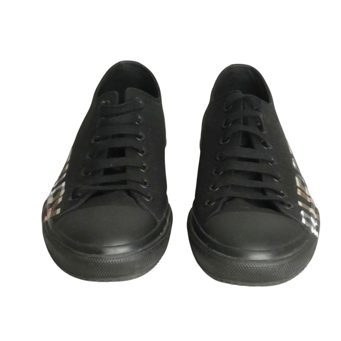 BURBERRY-2021 Black Canvas Sneakers, Size 44