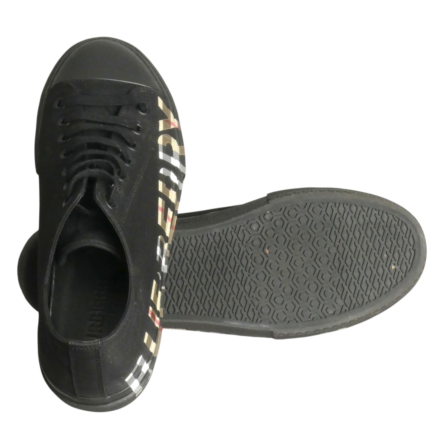 BURBERRY-2021 Black Canvas Sneakers, Size 44