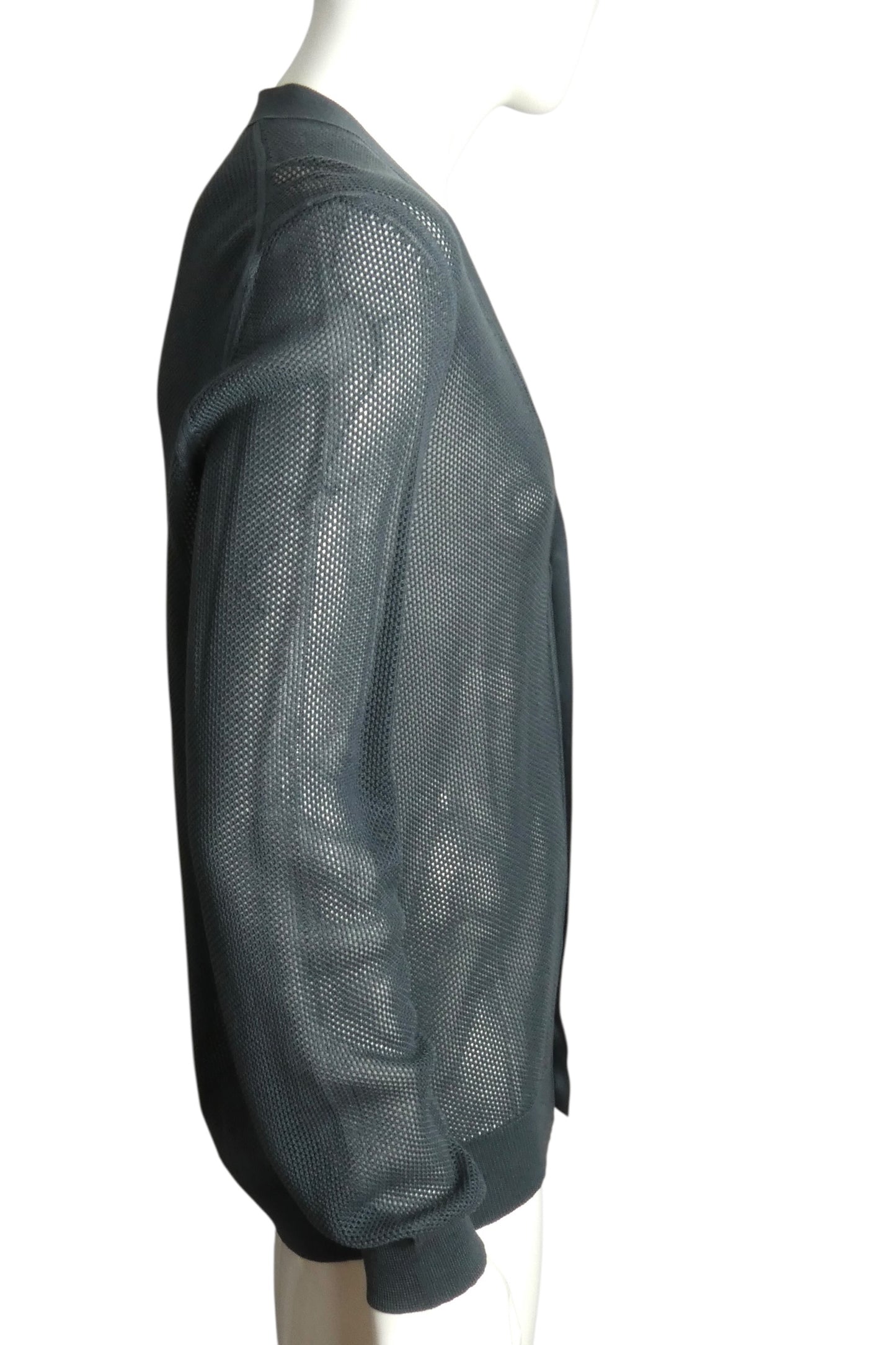 MARC JACOBS- NWT Grey Cotton Fishnet Cardigan, Size XL