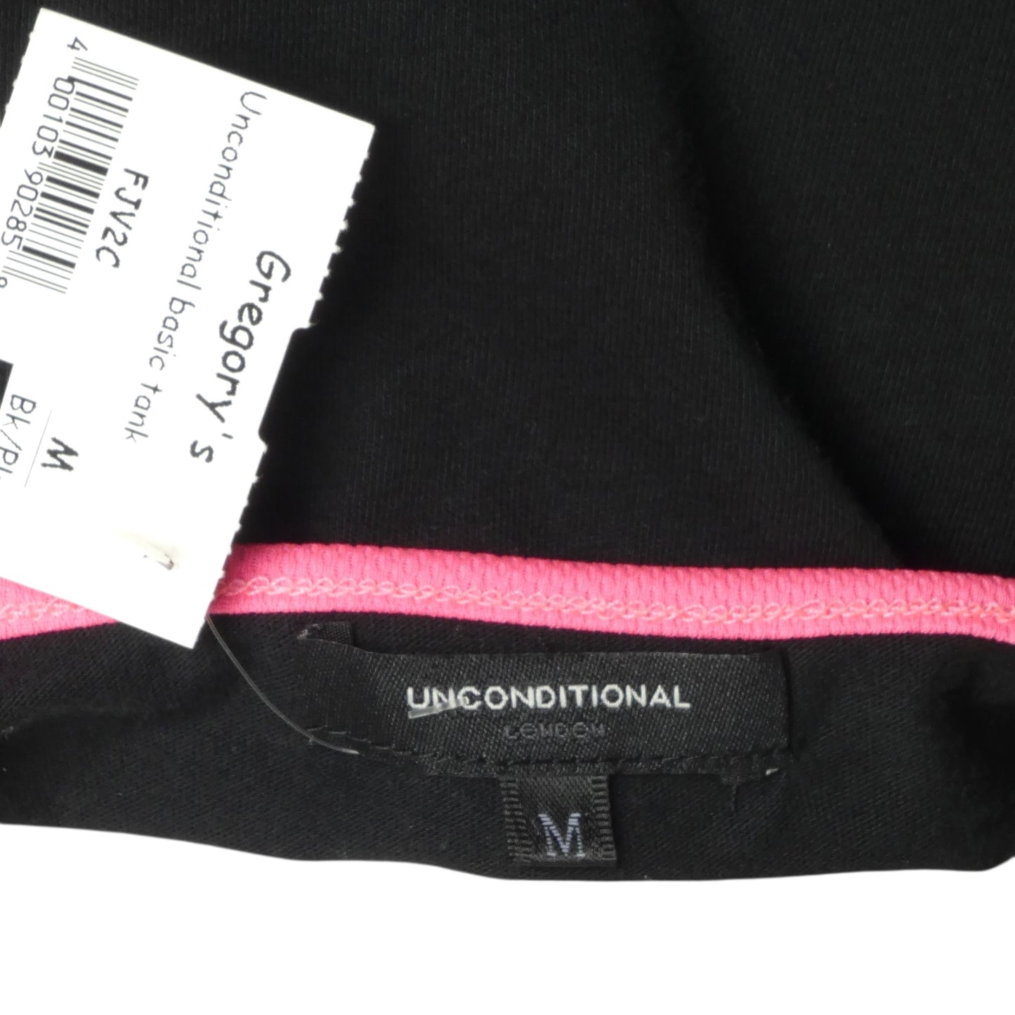 UNCONDITIONAL- NWT Black & Pink Tank Top, Size Medium