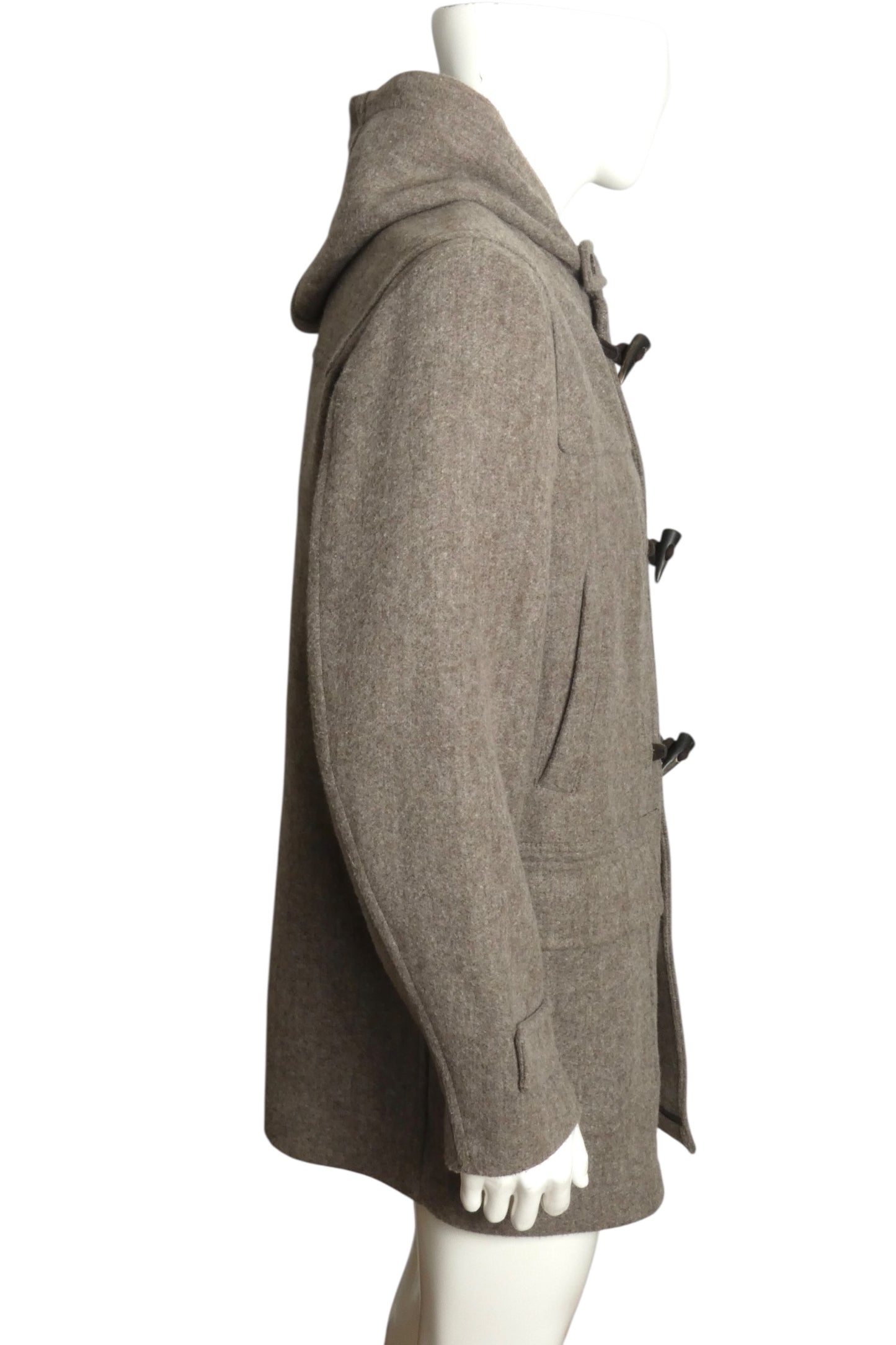 MAESTRAMI- NWT Brown Wool Hooded Coat, Size 2XL