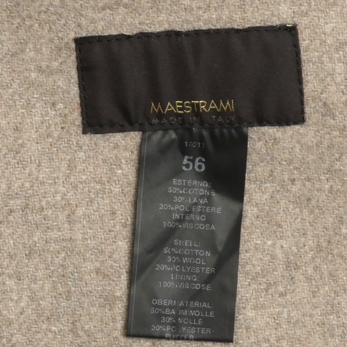 MAESTRAMI- NWT Brown Wool Hooded Coat, Size 2XL