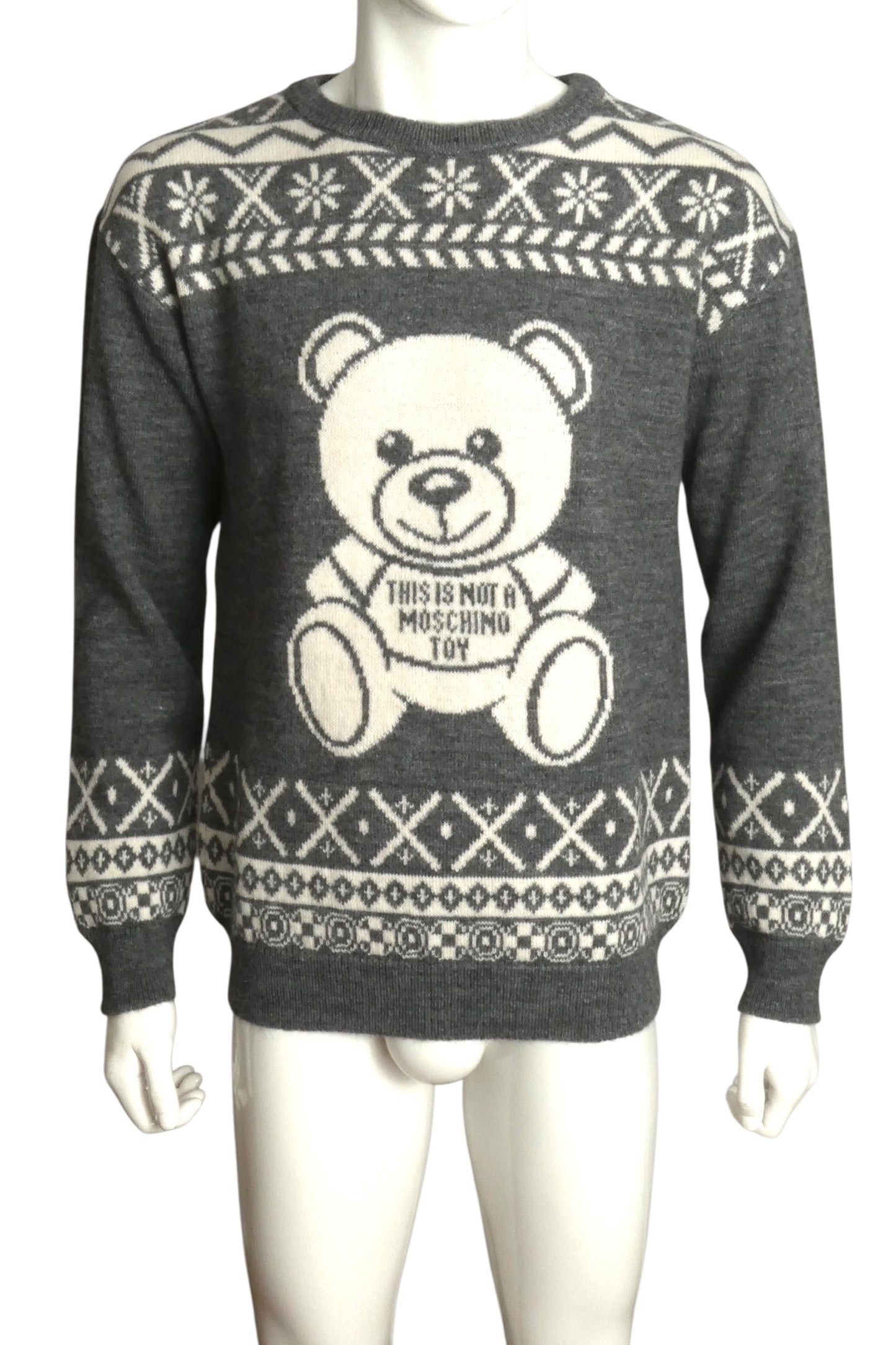 MOSCHINO COUTURE- 2019 Teddy Bear Winter Sweater, Size Medium
