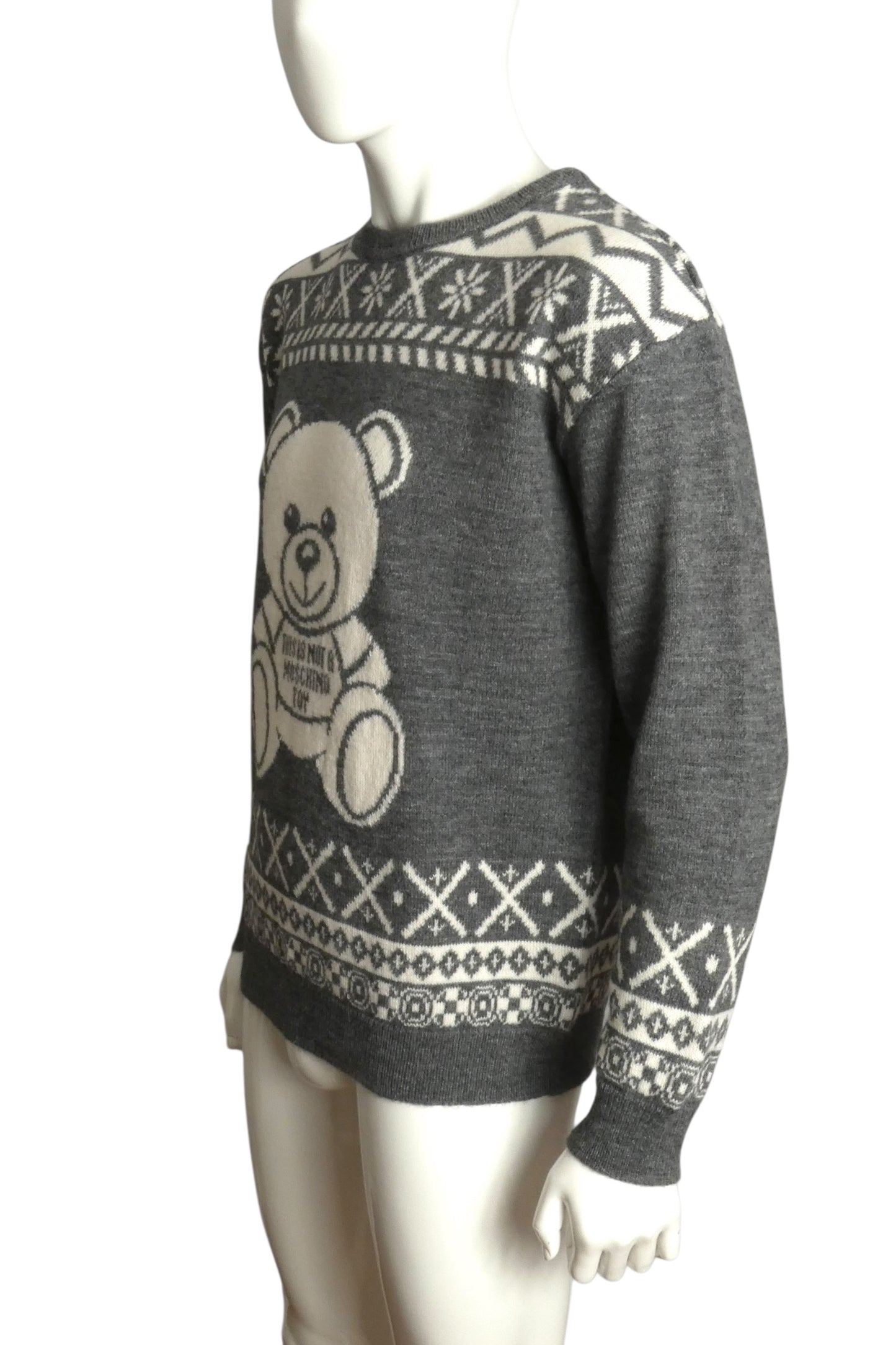 MOSCHINO COUTURE- 2019 Teddy Bear Winter Sweater, Size Medium