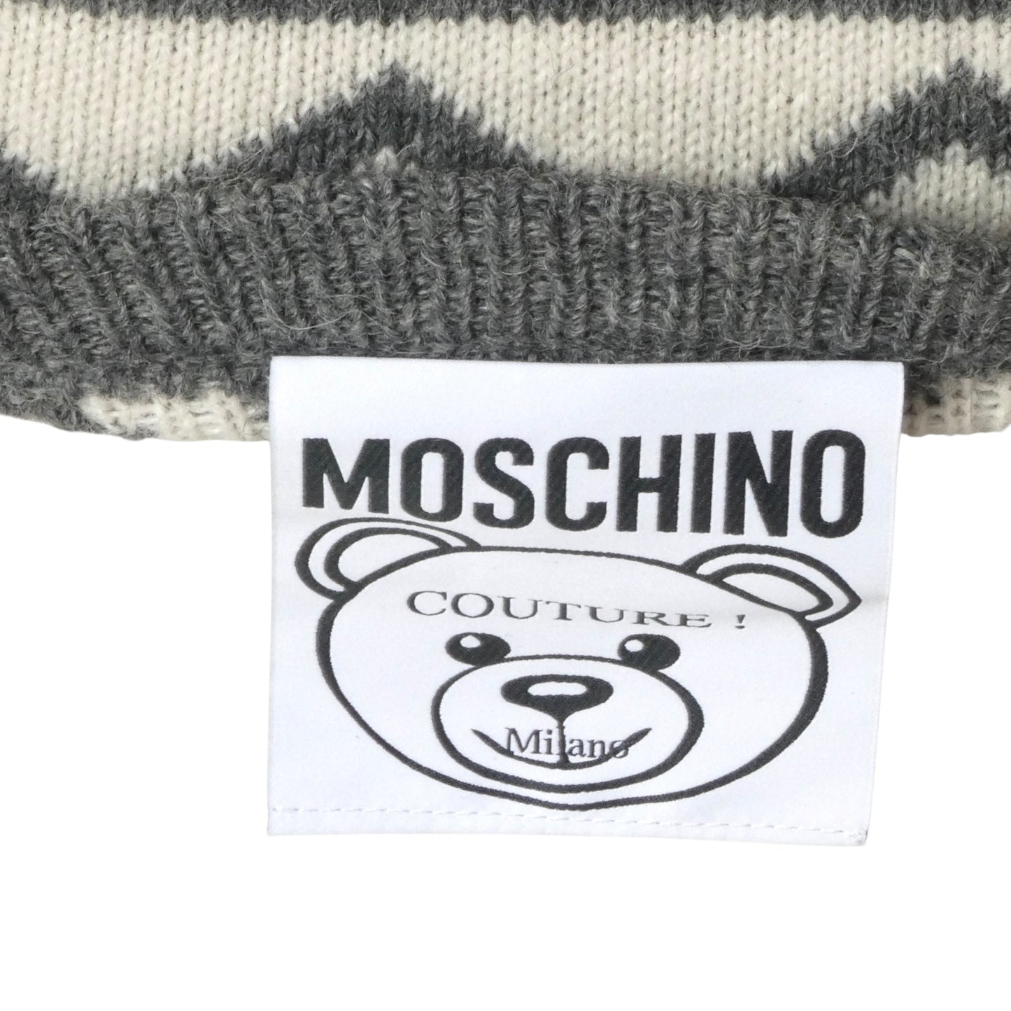 MOSCHINO COUTURE- 2019 Teddy Bear Winter Sweater, Size Medium