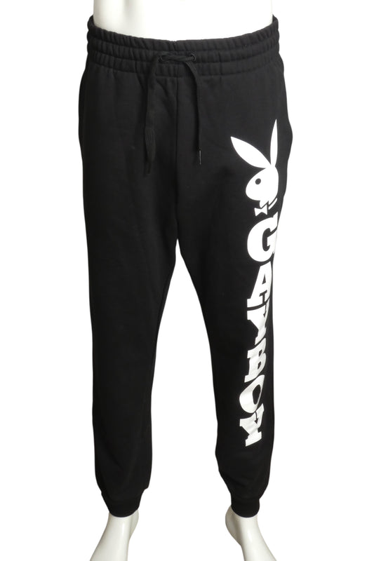 MOSCHINO COUTURE x PLAYBOY- 2019 Black "Gayboy" Cotton Joggers, Size Medium
