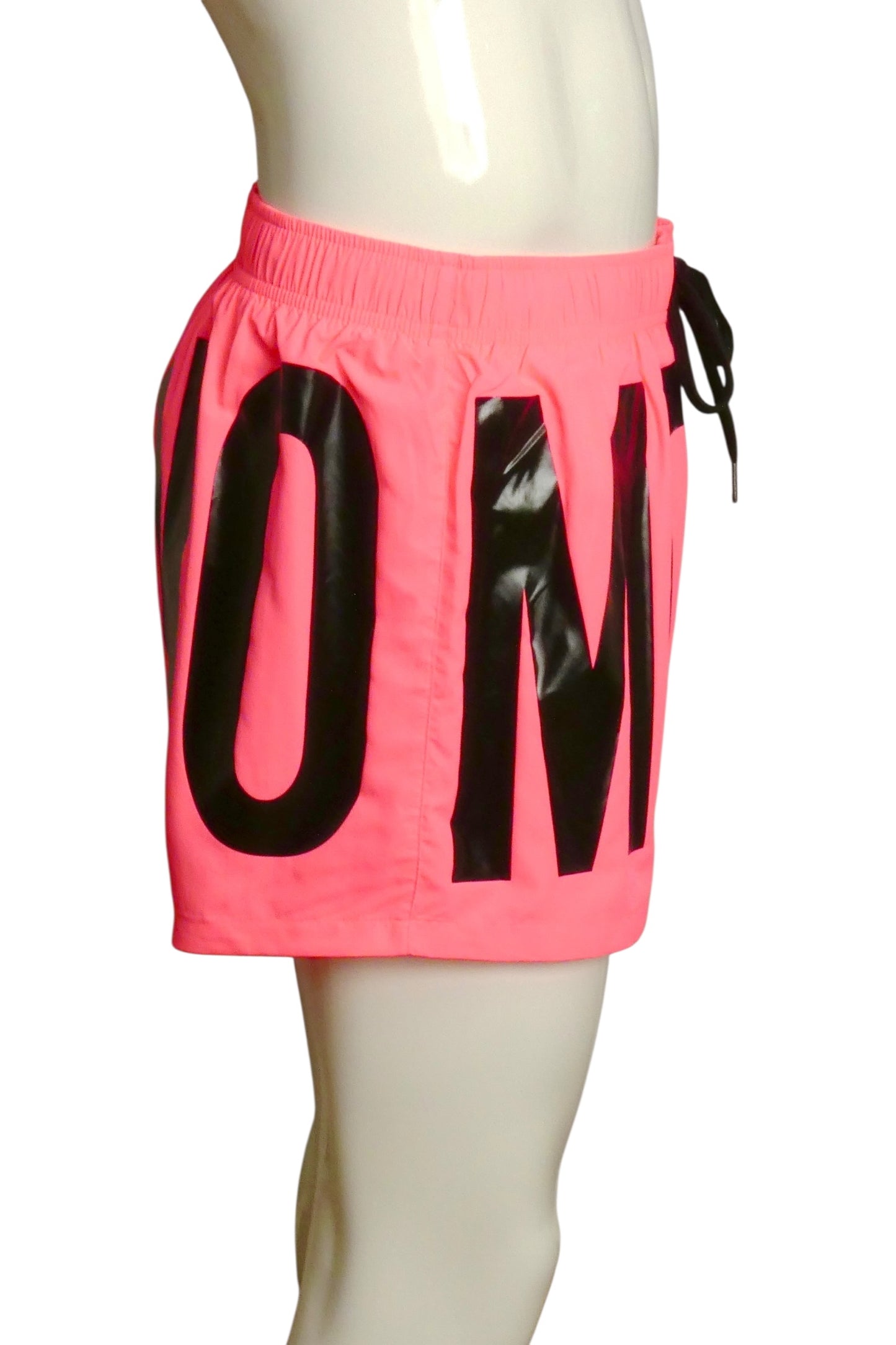 MOSCHINO SWIM- NWT Pink Fluorescent Swim Trunks, Size Medium