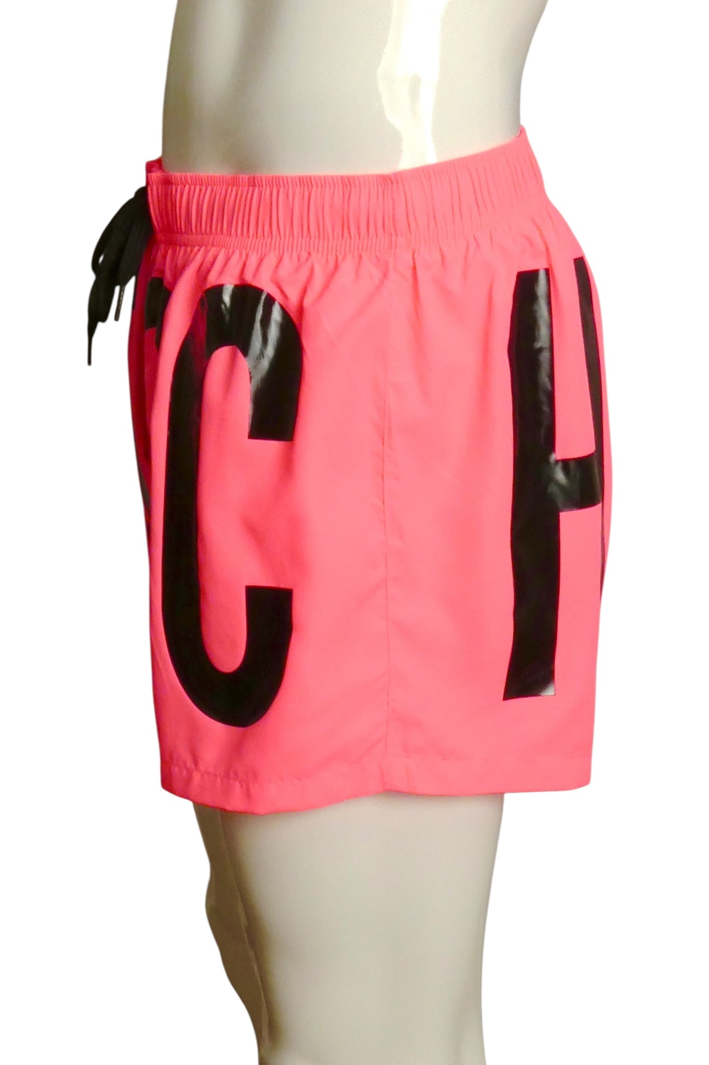 MOSCHINO SWIM- NWT Pink Fluorescent Swim Trunks, Size Medium