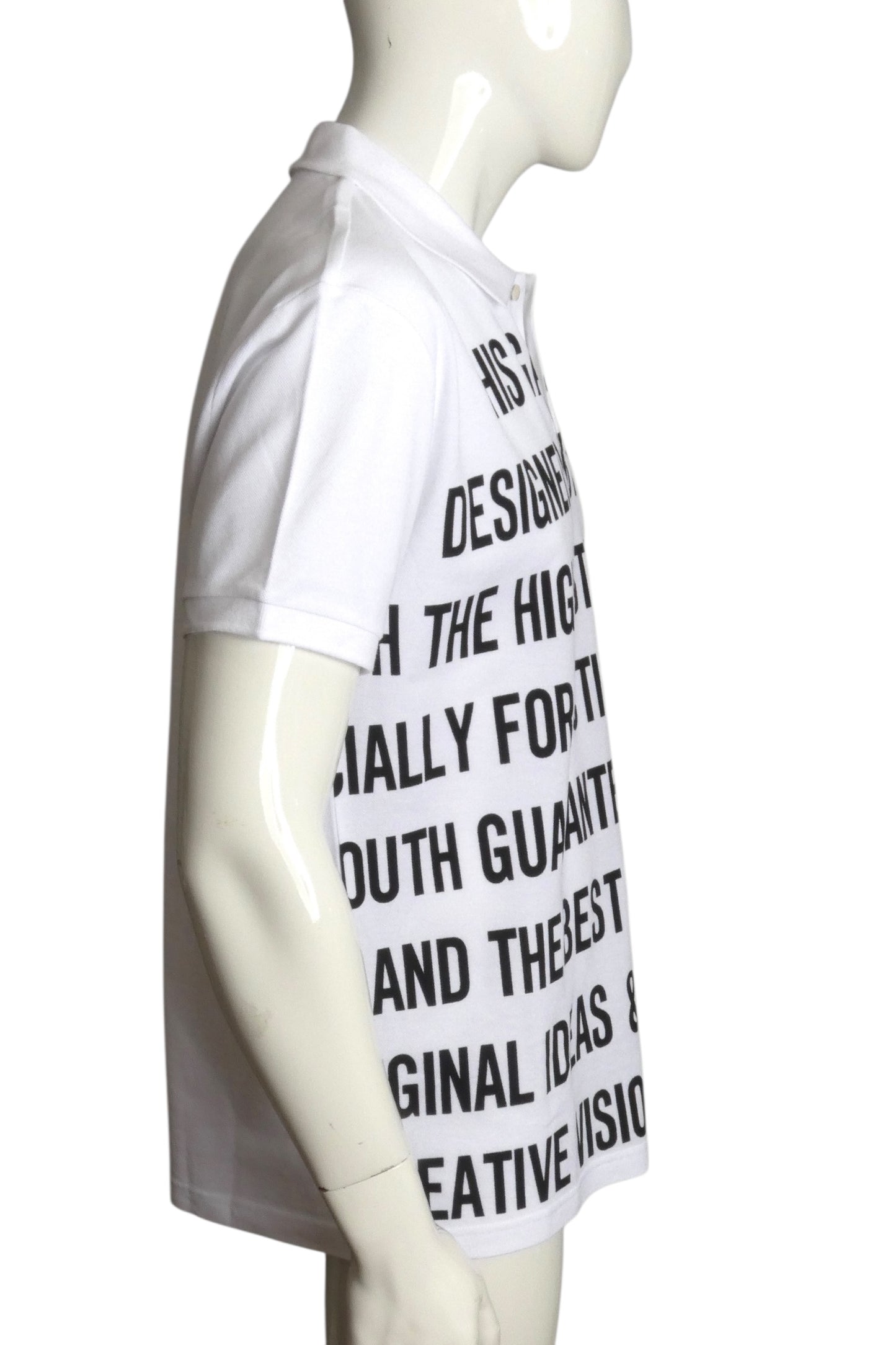 MOSCHINO COUTURE- NWT Graphic Print Polo S/S Shirt, Size Large