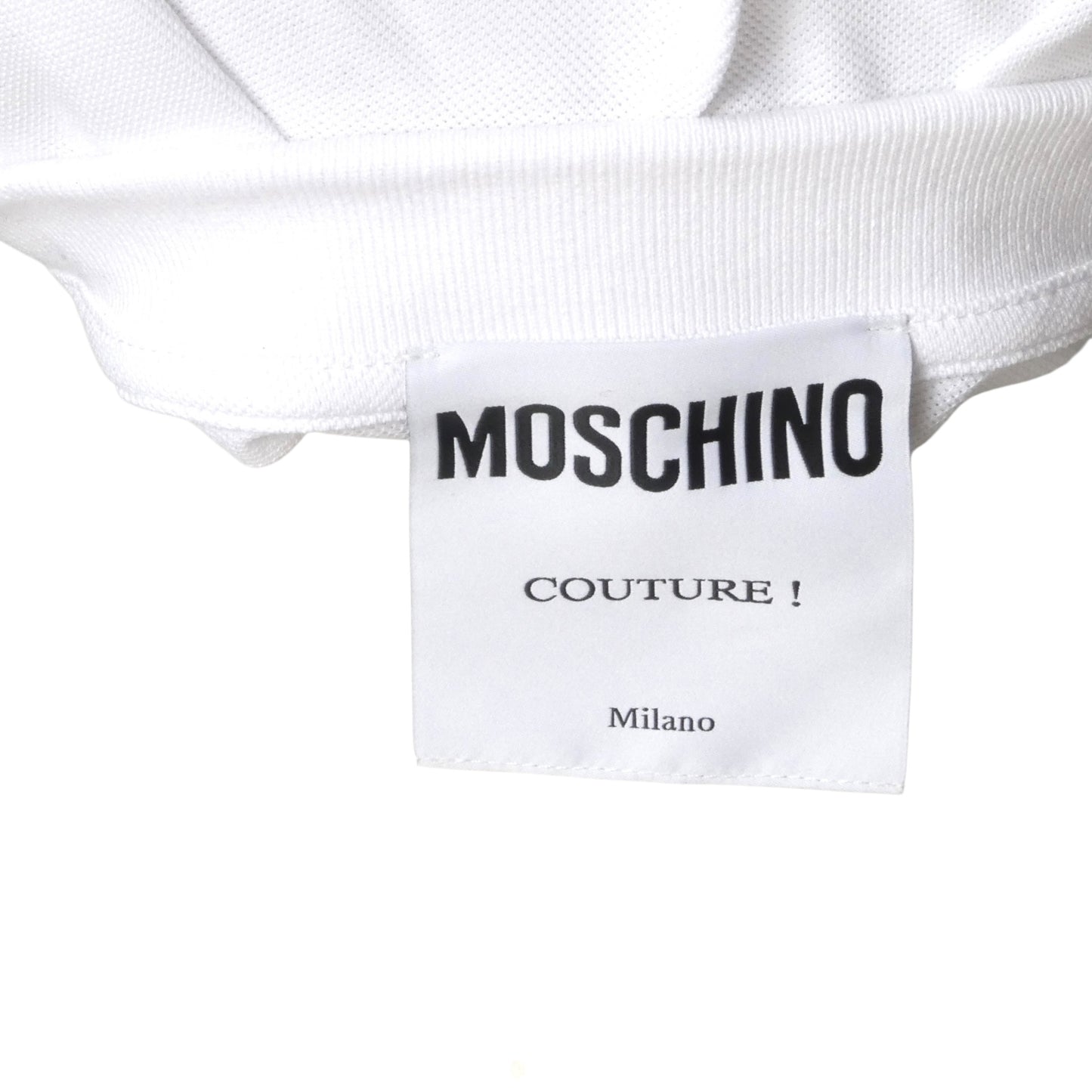 MOSCHINO COUTURE- NWT Graphic Print Polo S/S Shirt, Size Large