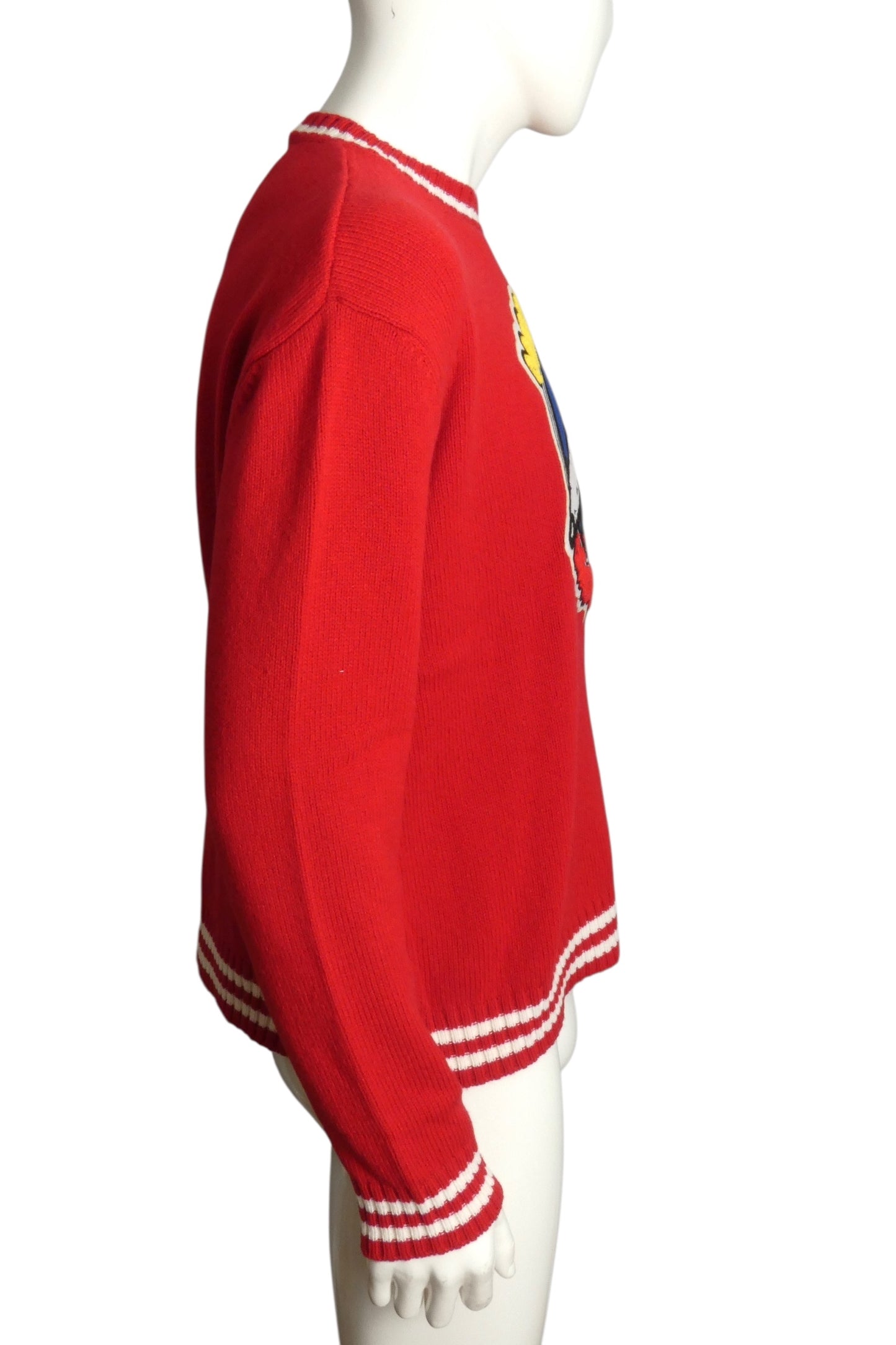 MOSCHINO COUTURE- NWT 2020 Red Mickey Rat Wool Sweater, Size Small