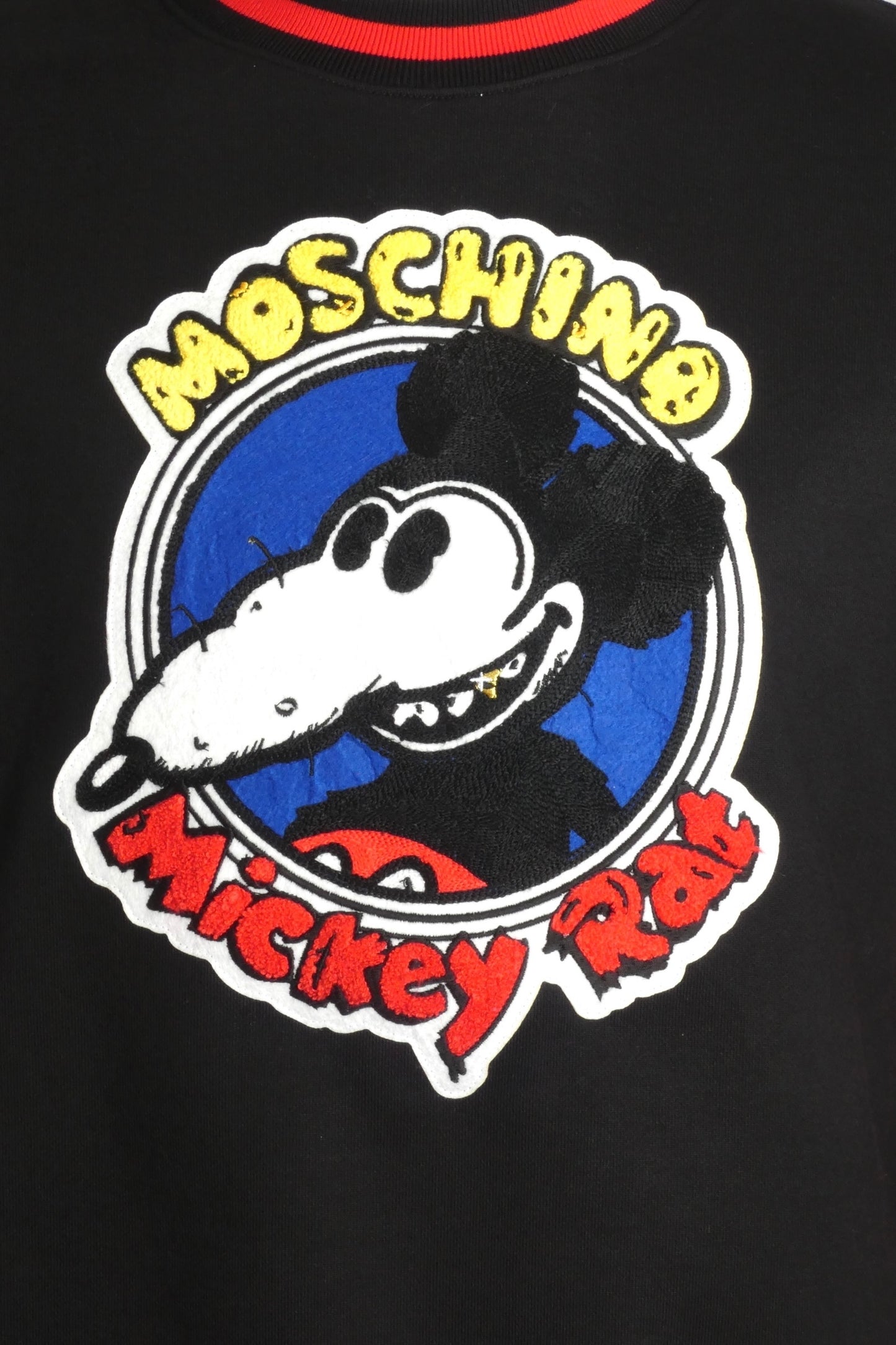 MOSCHINO COUTURE- NWT 2020 Black Mickey Rat Sweatshirt, Size Small