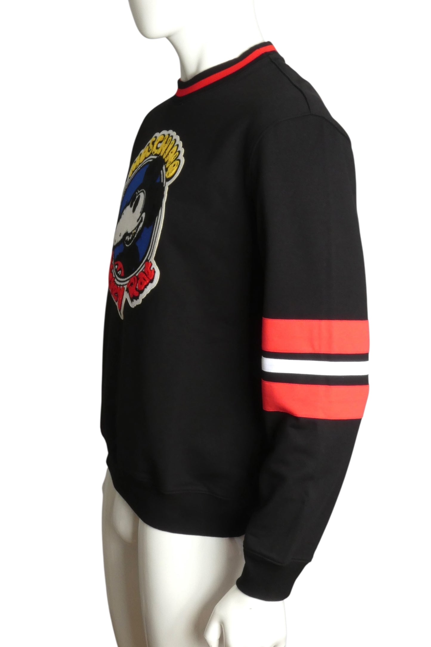 MOSCHINO COUTURE- NWT 2020 Black Mickey Rat Sweatshirt, Size Small