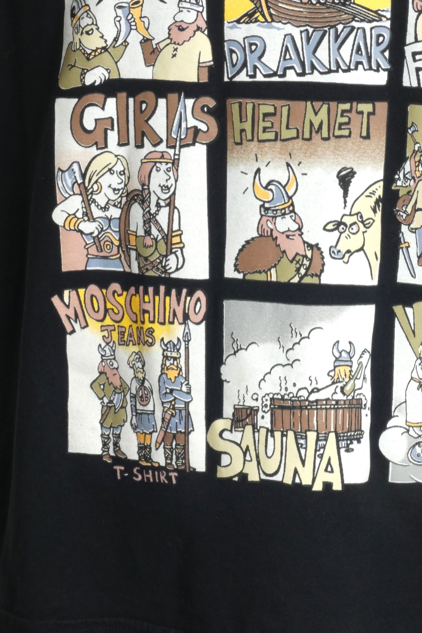 MOSCHINO JEANS-  "All You Need to be a Viking"T-shirt, Size Large