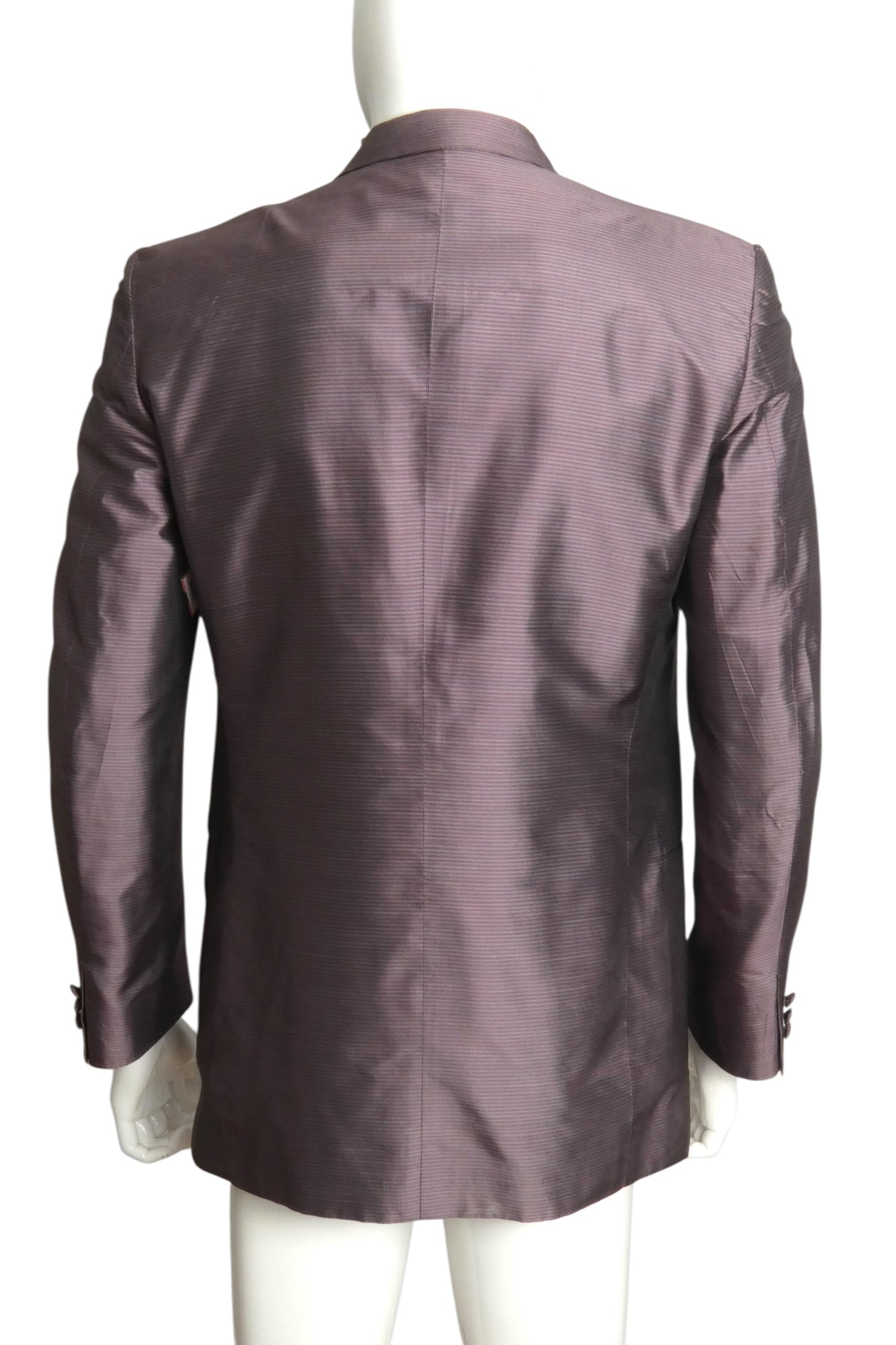PIERRE CARDIN- 2000 Purple Silk Stripe Blazer, Size-Large