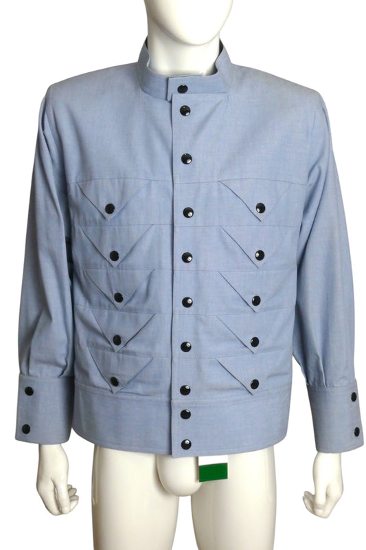 PIERRE CARDIN- 1993 Blue Cotton Jacket, Size-Large