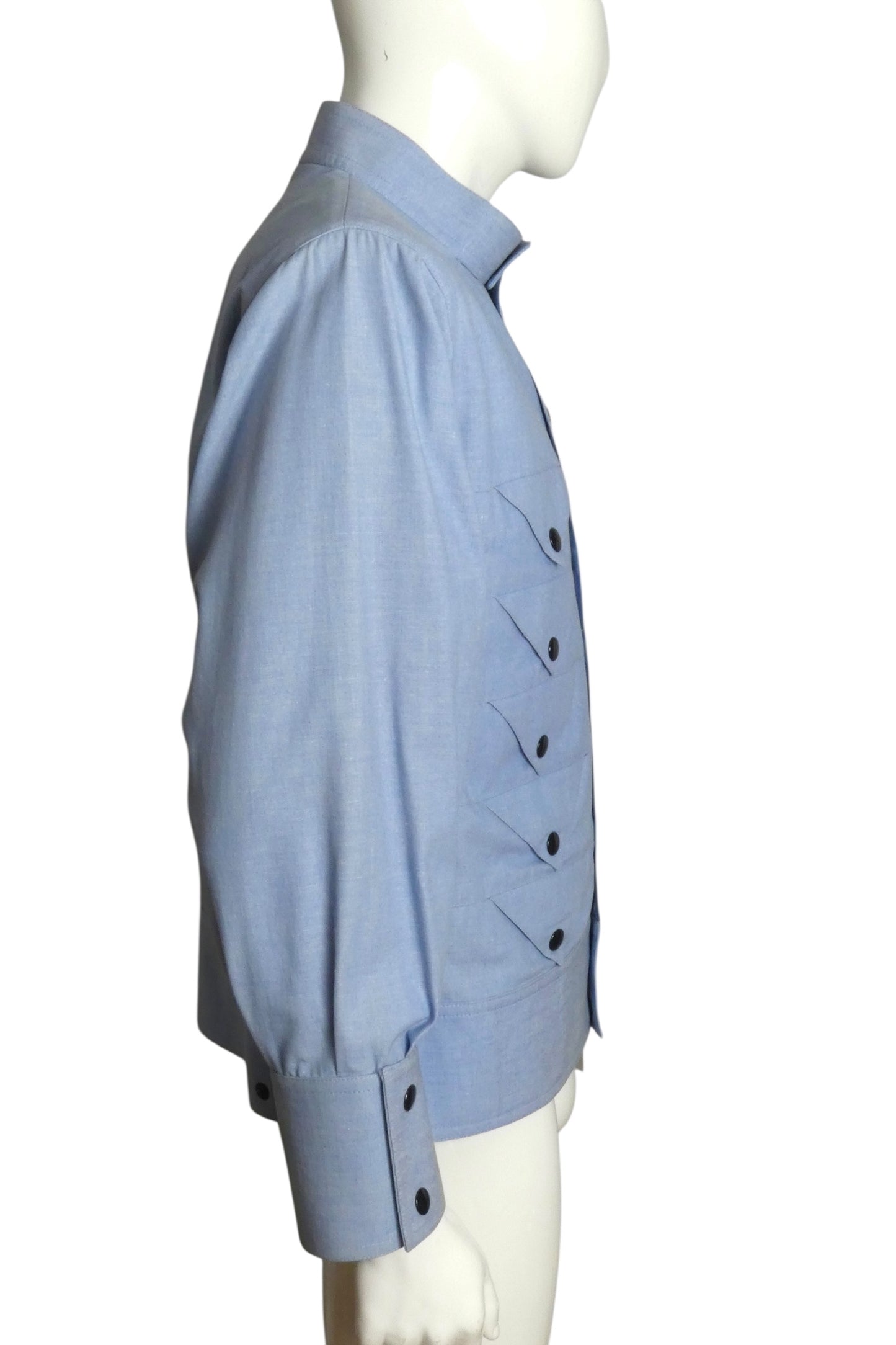 PIERRE CARDIN- 1993 Blue Cotton Jacket, Size-Large