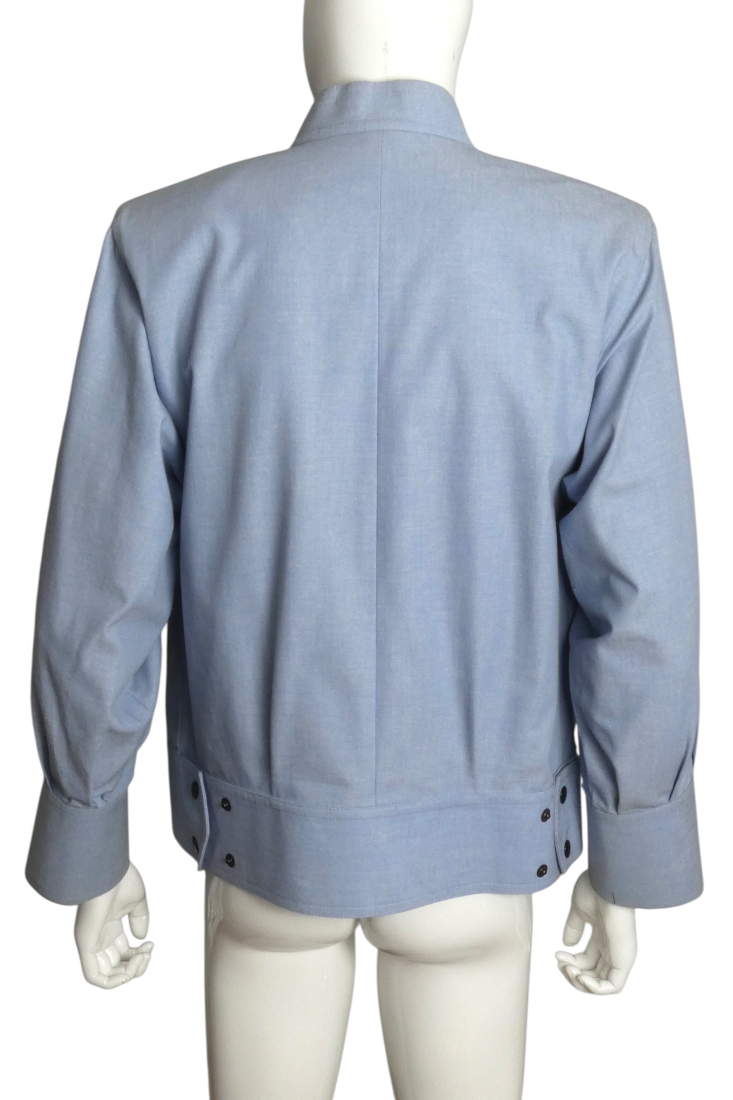 PIERRE CARDIN- 1993 Blue Cotton Jacket, Size-Large
