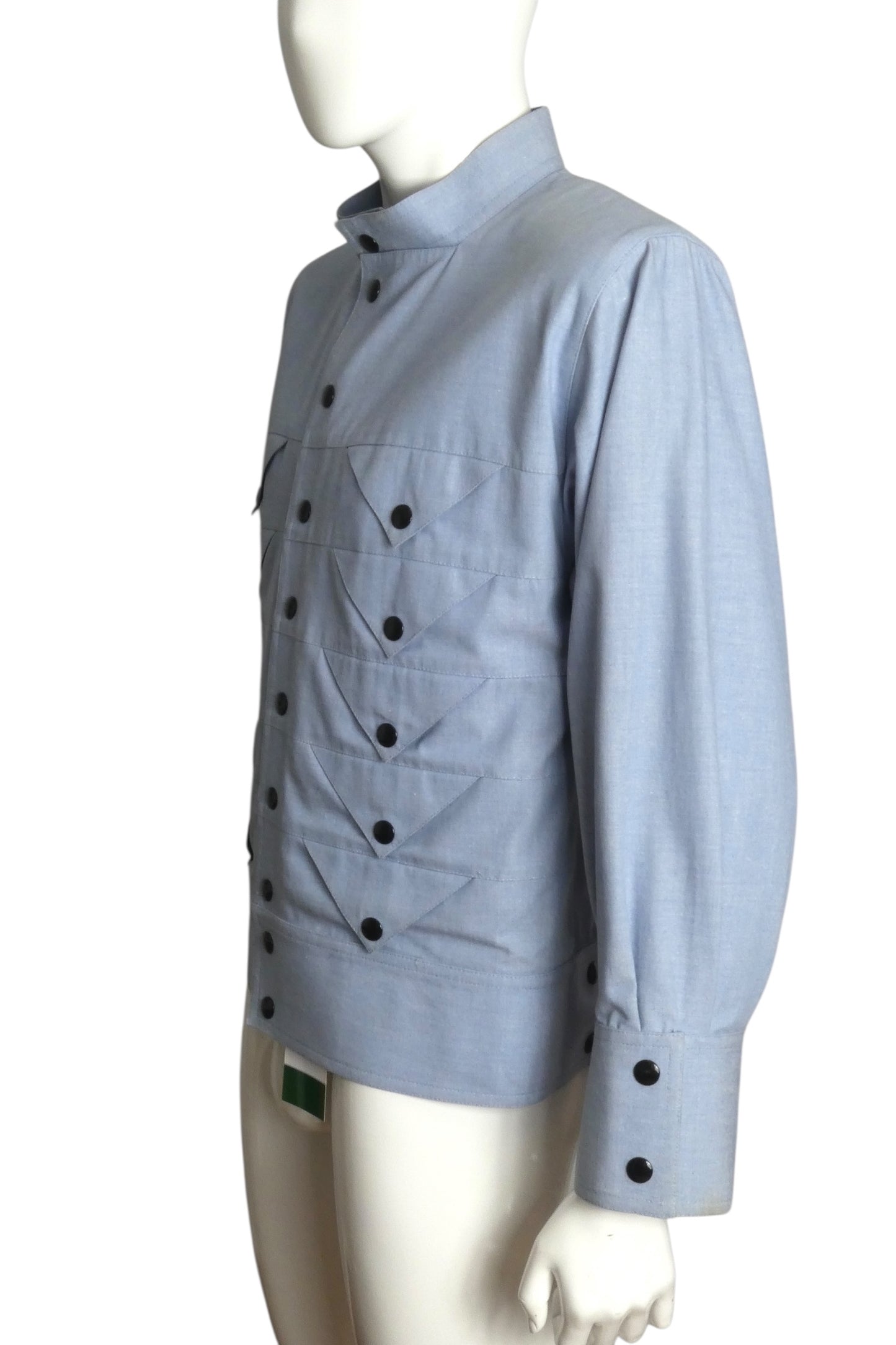 PIERRE CARDIN- 1993 Blue Cotton Jacket, Size-Large