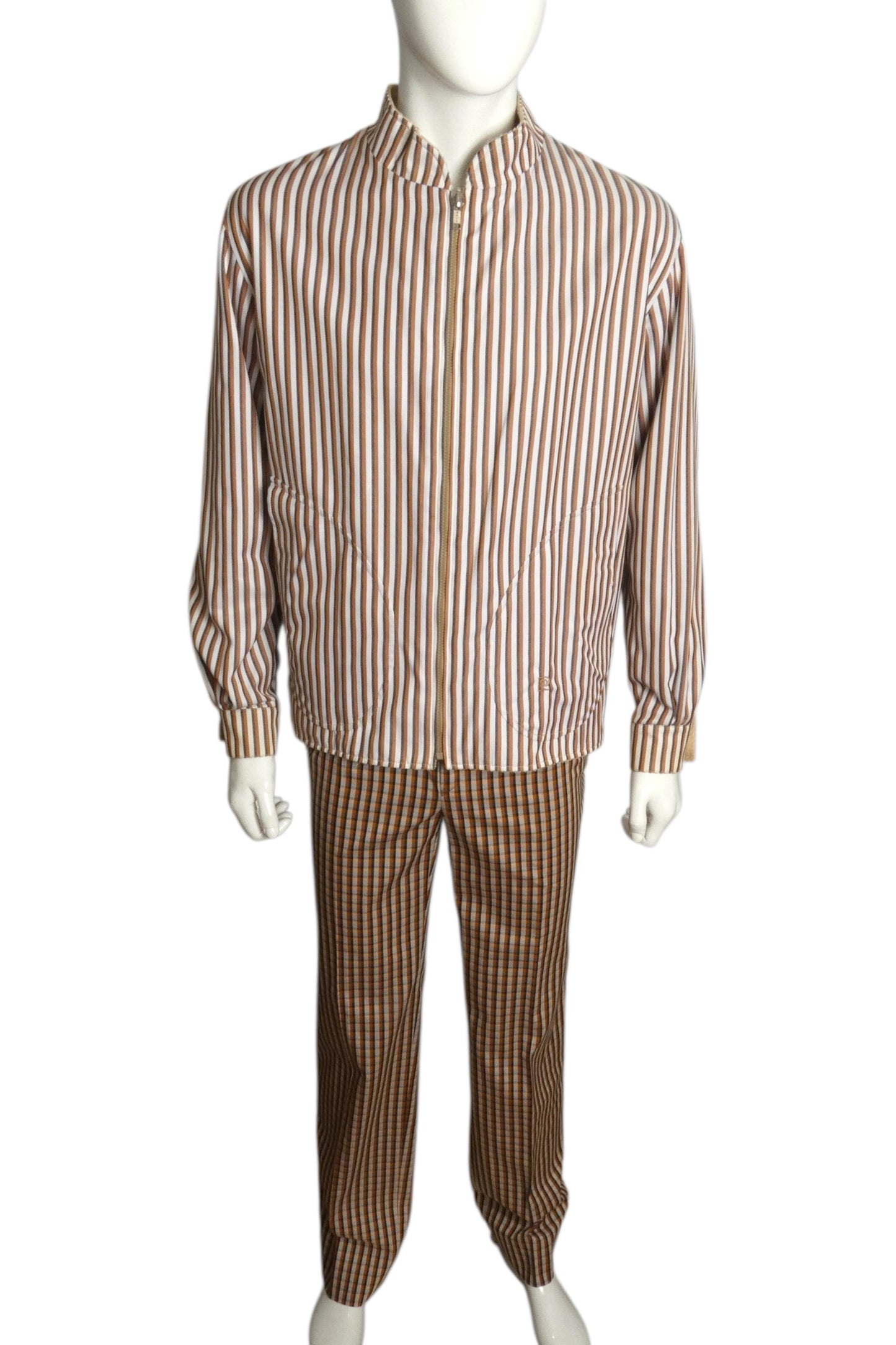 PIERRE CARDIN- 1990s Reversible Striped Resort Suit, Size Medium