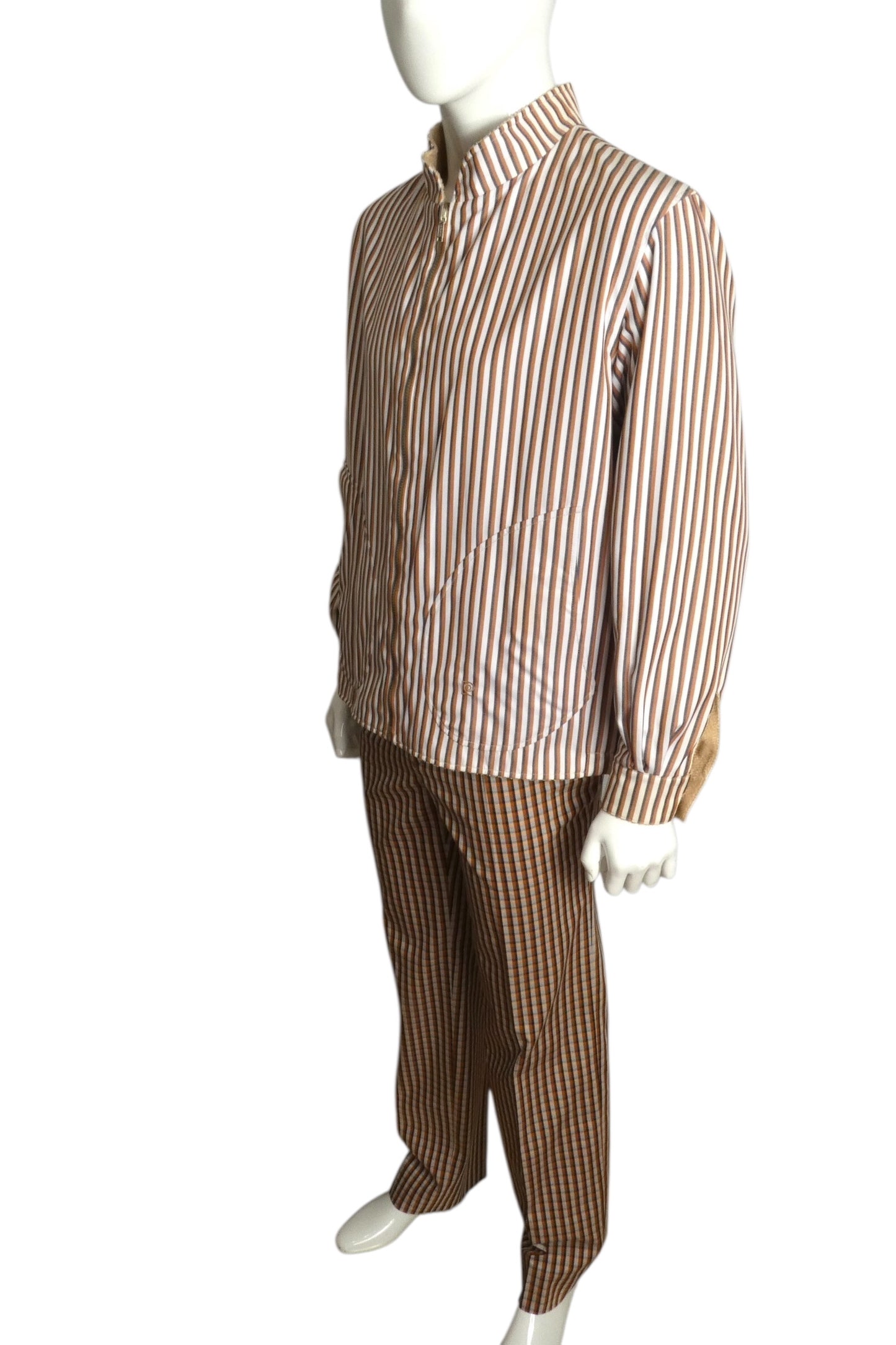 PIERRE CARDIN- 1990s Reversible Striped Resort Suit, Size Medium