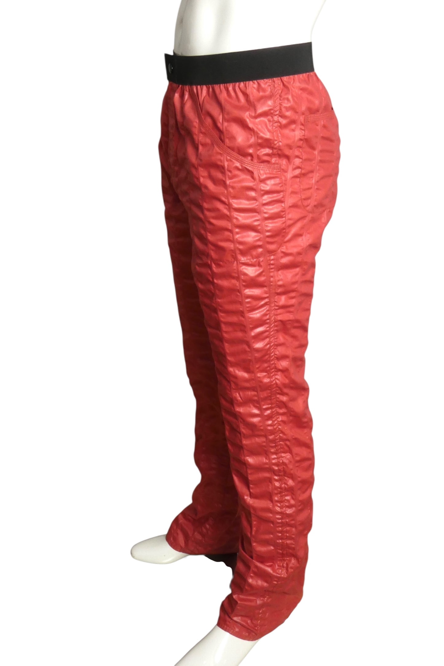 PIERRE CARDIN BOUTIQUE- 1980s Rust Puckered Polish Cotton Pants, Waist 30