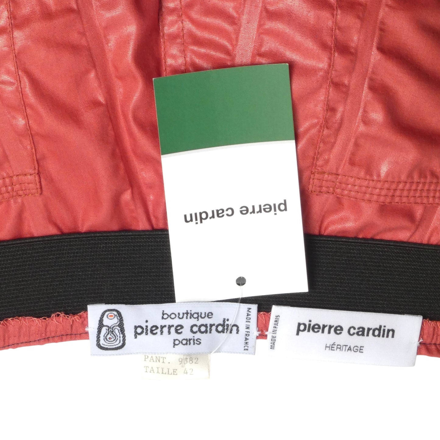 PIERRE CARDIN BOUTIQUE- 1980s Rust Puckered Polish Cotton Pants, Waist 30