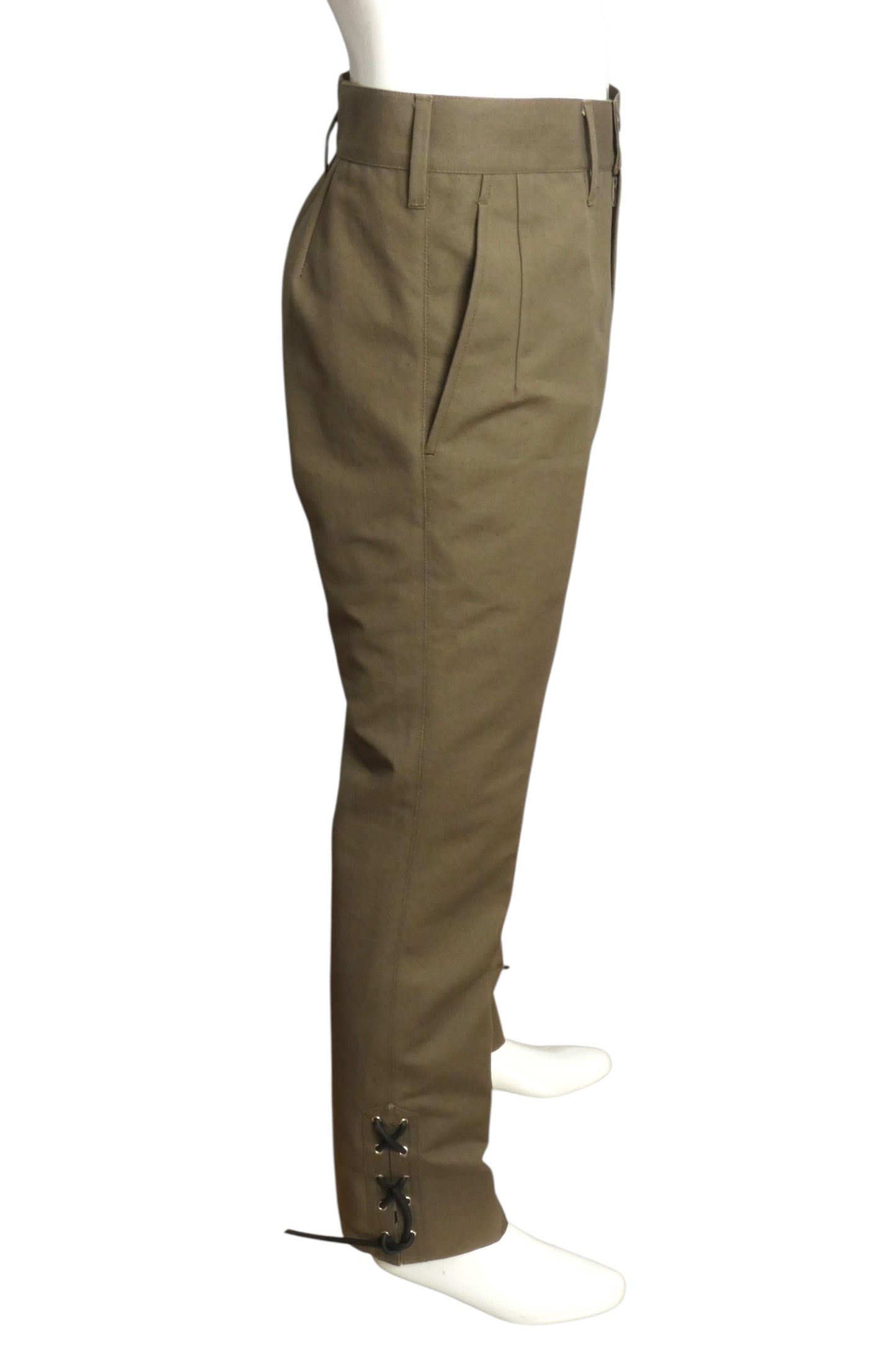 PIERRE CARDIN- 1999 Olive Cotton Twill Trousers, Waist 30