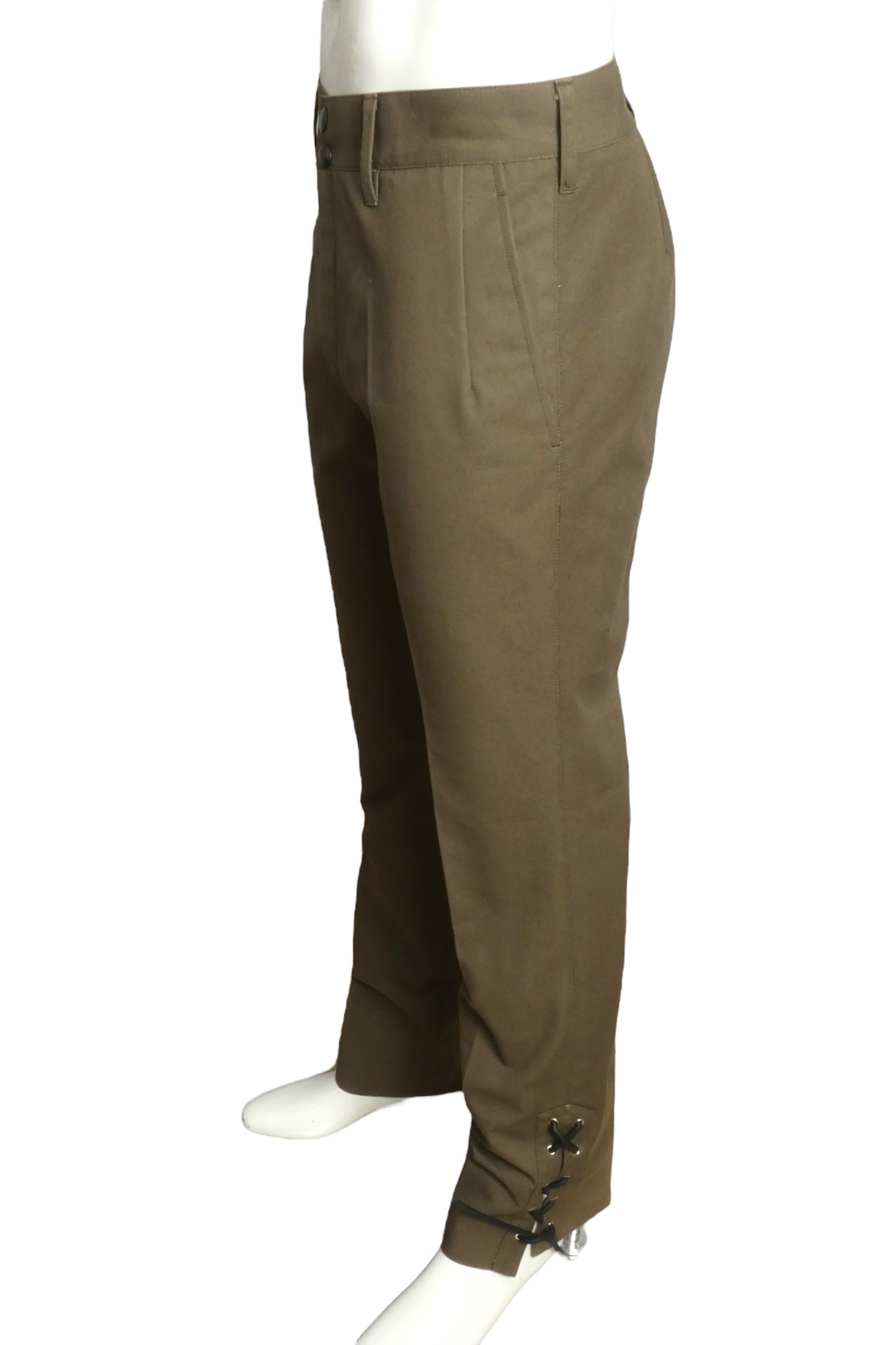 PIERRE CARDIN- 1999 Olive Cotton Twill Trousers, Waist 30