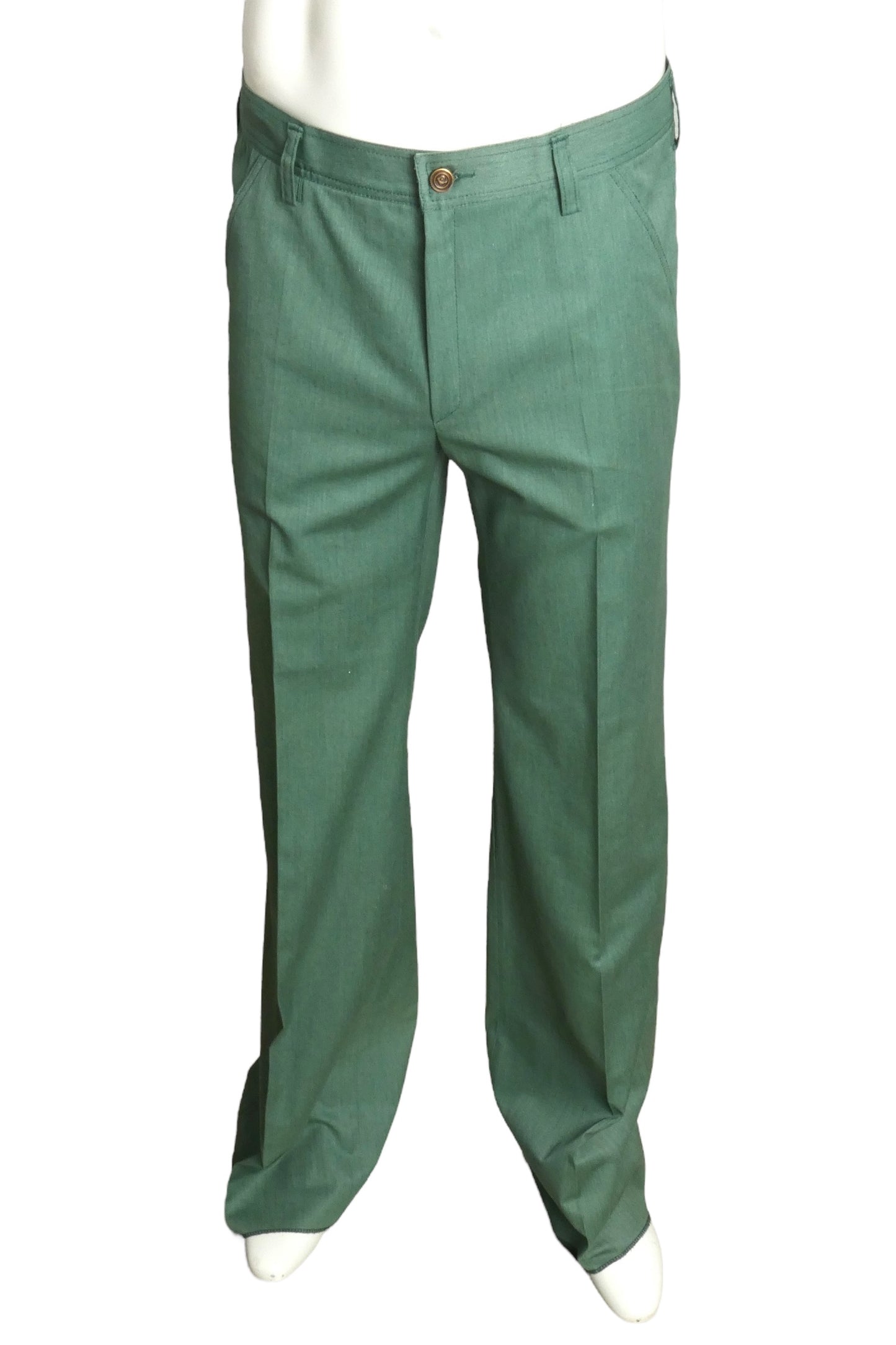 PIERRE CARDIN BOUTIQUE - 1975 Green Cotton Suit, Size-Medium