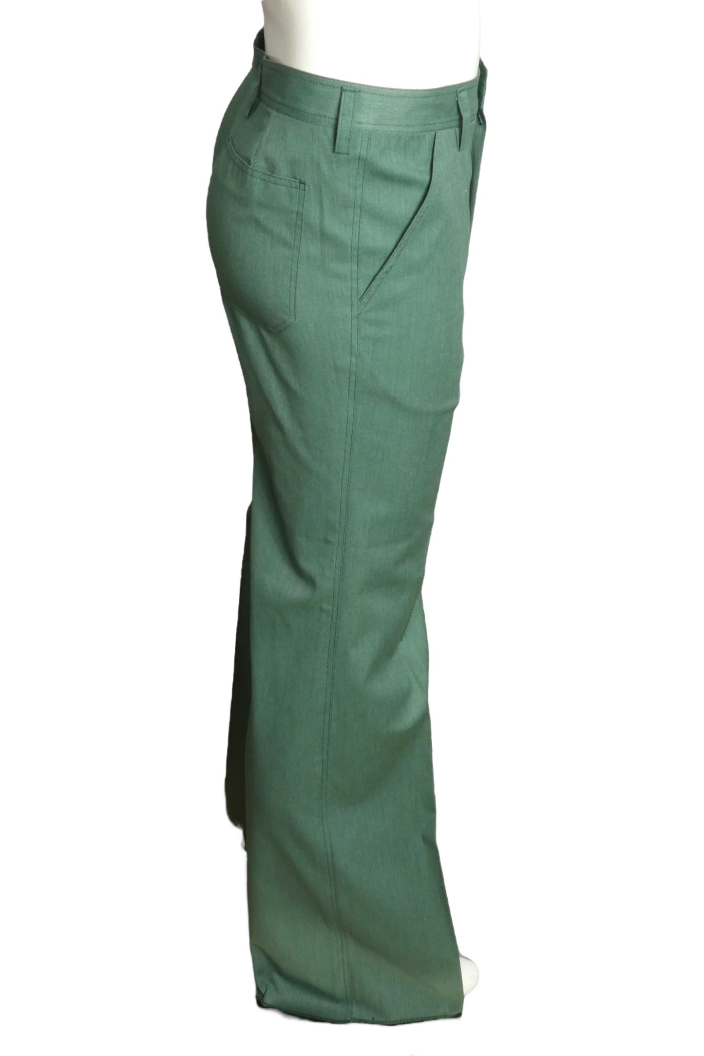 PIERRE CARDIN BOUTIQUE - 1975 Green Cotton Suit, Size-Medium