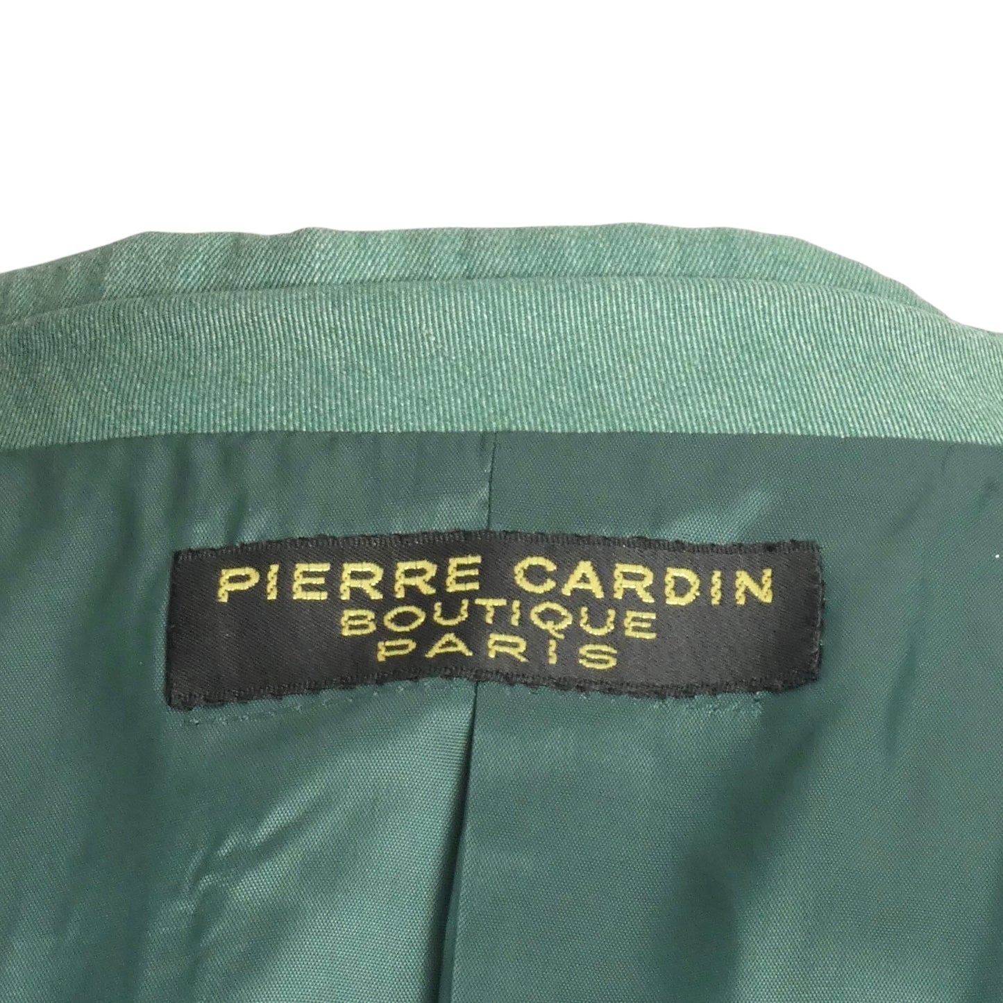PIERRE CARDIN BOUTIQUE - 1975 Green Cotton Suit, Size-Medium