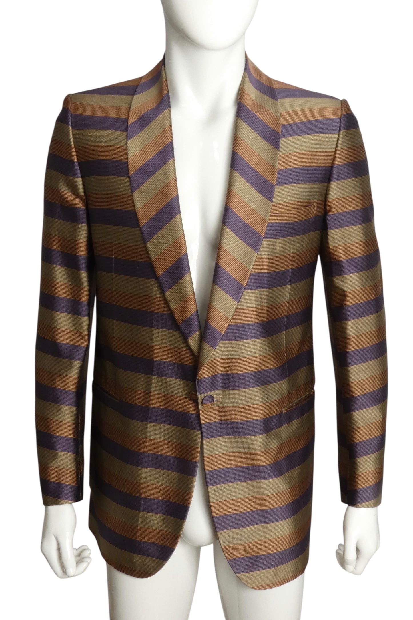 PIERRE CARDIN- 2000 Silk Stripe Blazer, Size-Medium