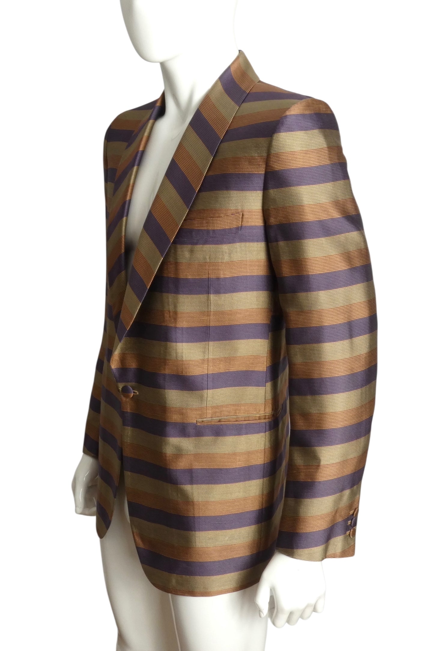 PIERRE CARDIN- 2000 Silk Stripe Blazer, Size-Medium