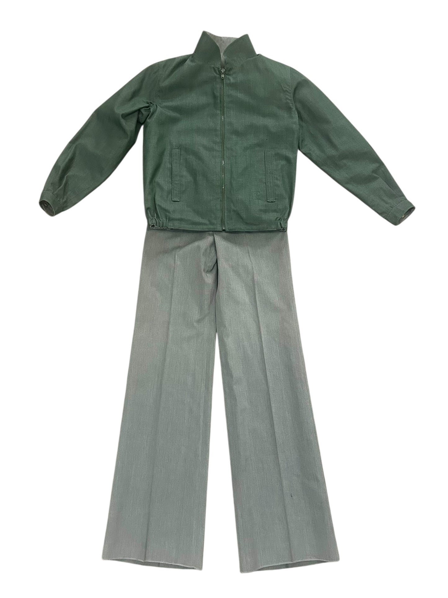 PIERRE CARDIN- NWT 1980s Green Reversible Suit, Size Medium