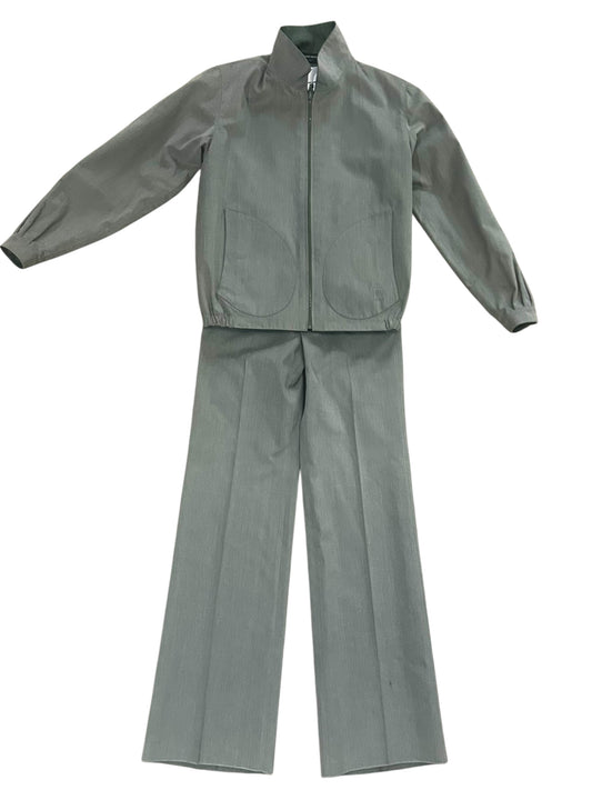 PIERRE CARDIN- NWT 1980s Green Reversible Suit, Size Medium