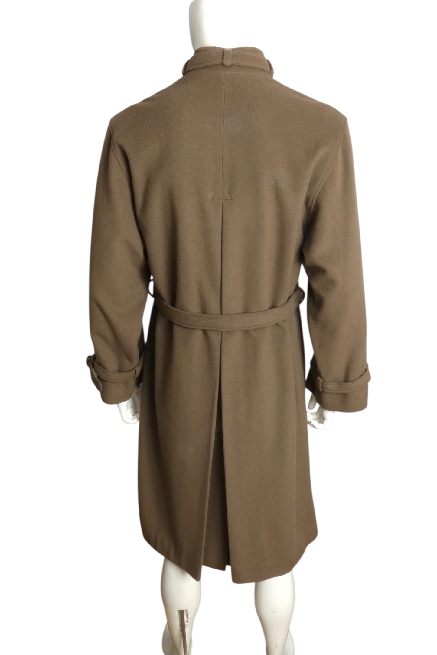 PIERRE CARDIN- 1978 Brown Wool Overcoat, Size Large