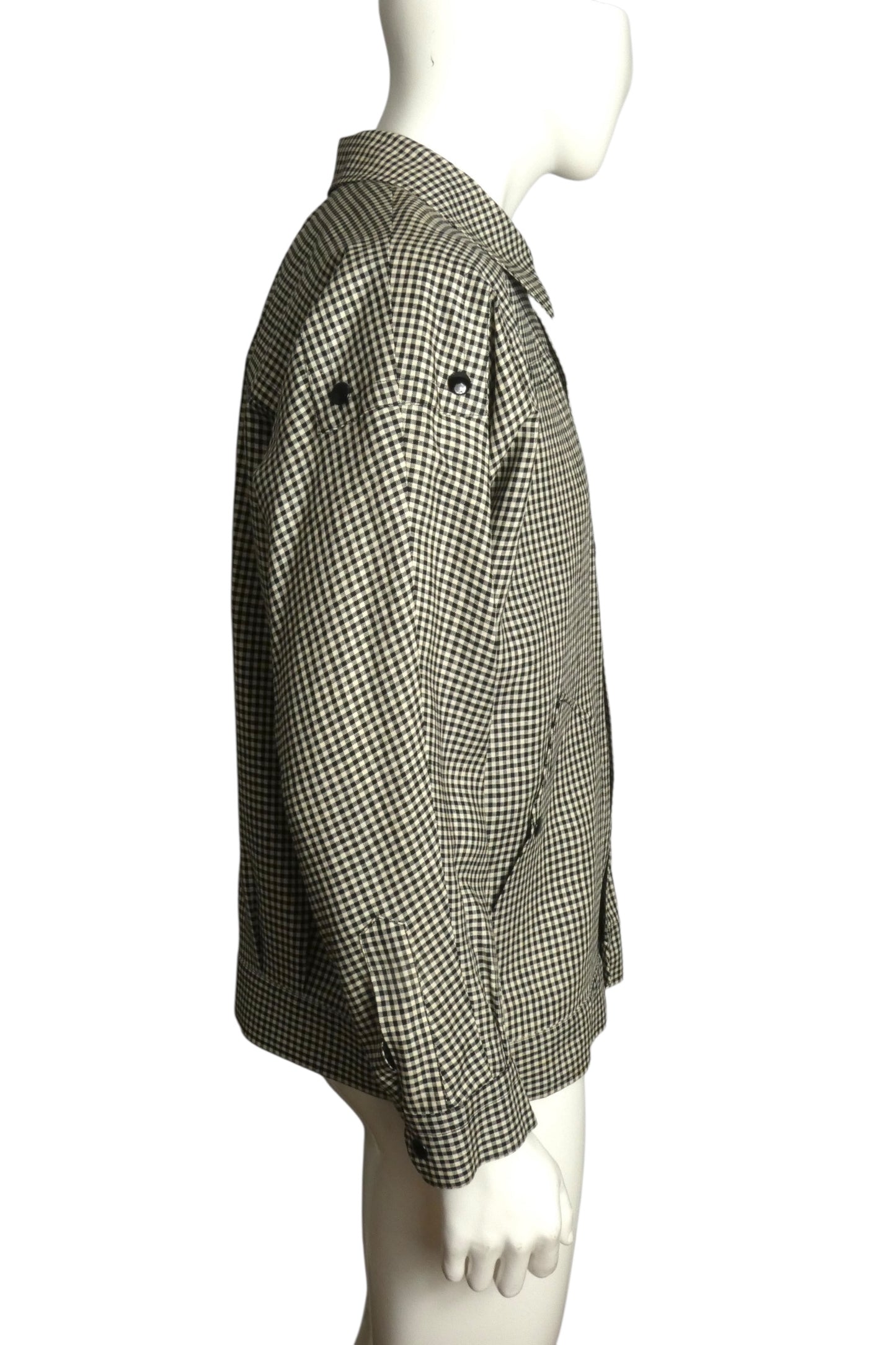 PIERRE CARDIN HAUTE COUTURE- 1978 Wool Gingham Jacket, Size-Large